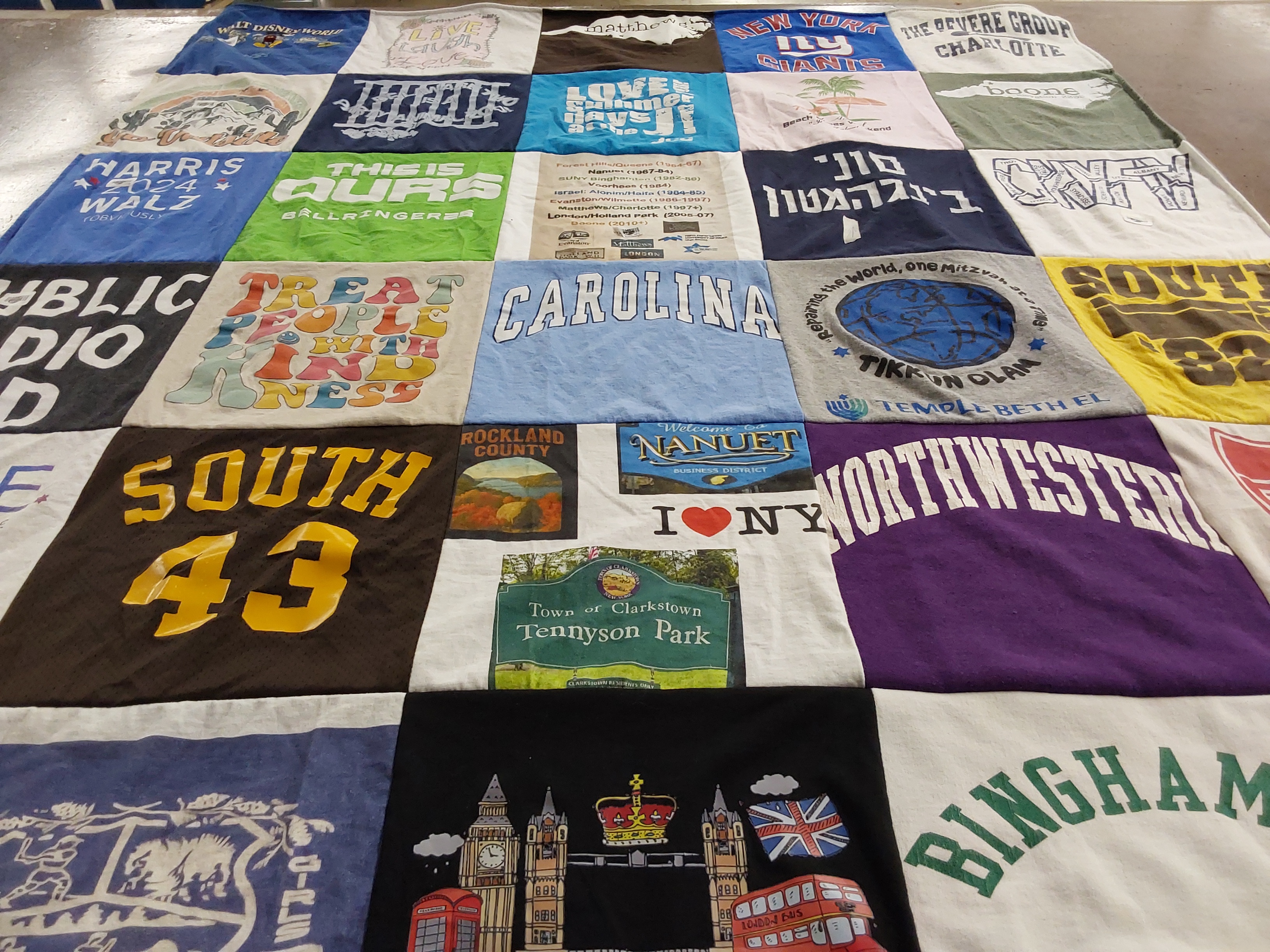 T-shirt quilt featuring south team by Karen from NC