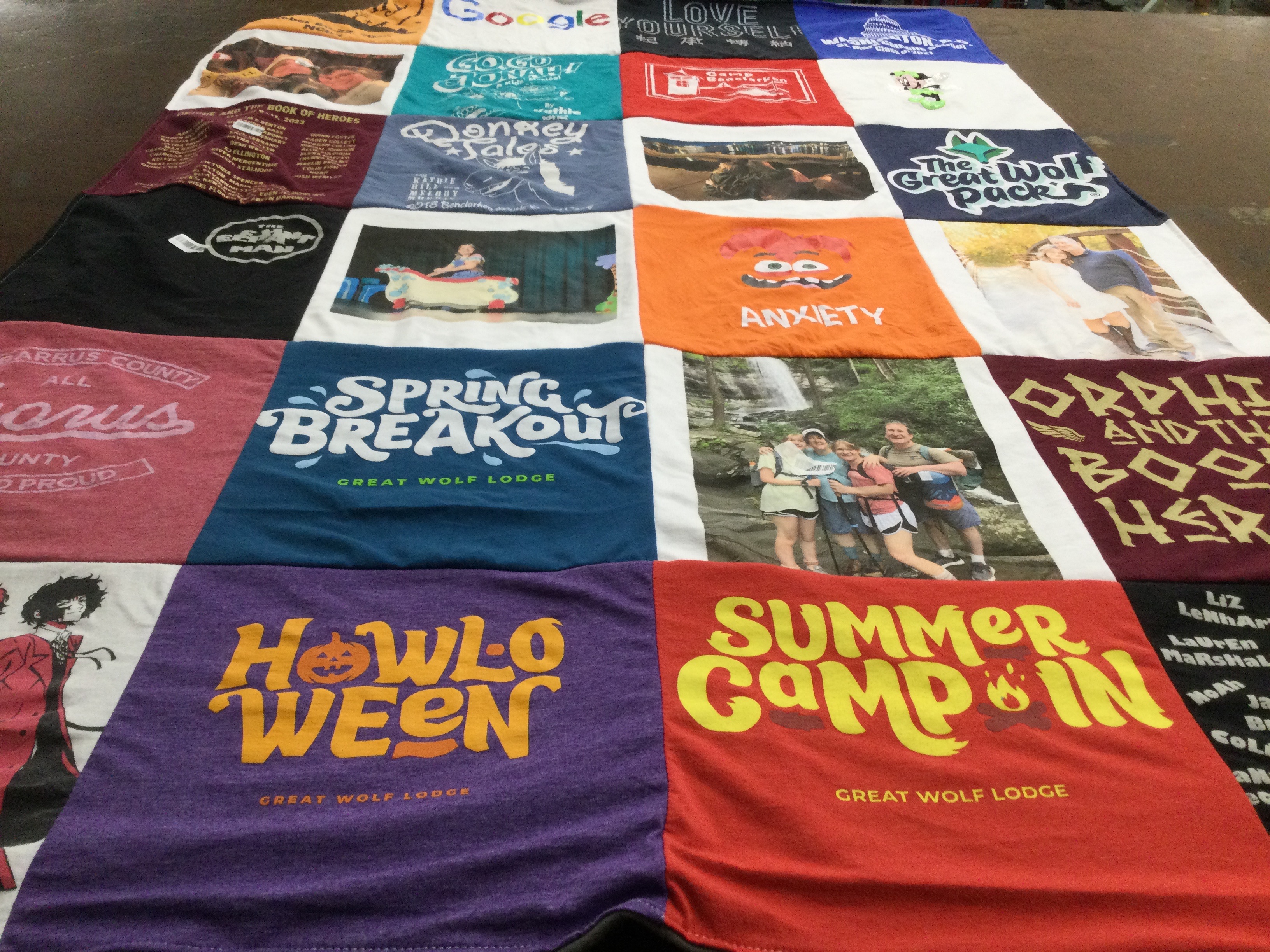 T-shirt quilt from carrus county high school by Molly from NC