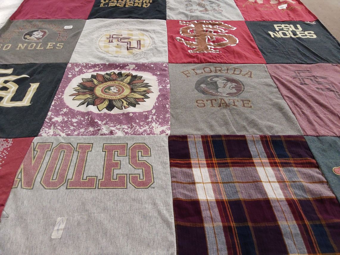 T-shirt quilt featuring florida state university seminoles by Amanda from FL