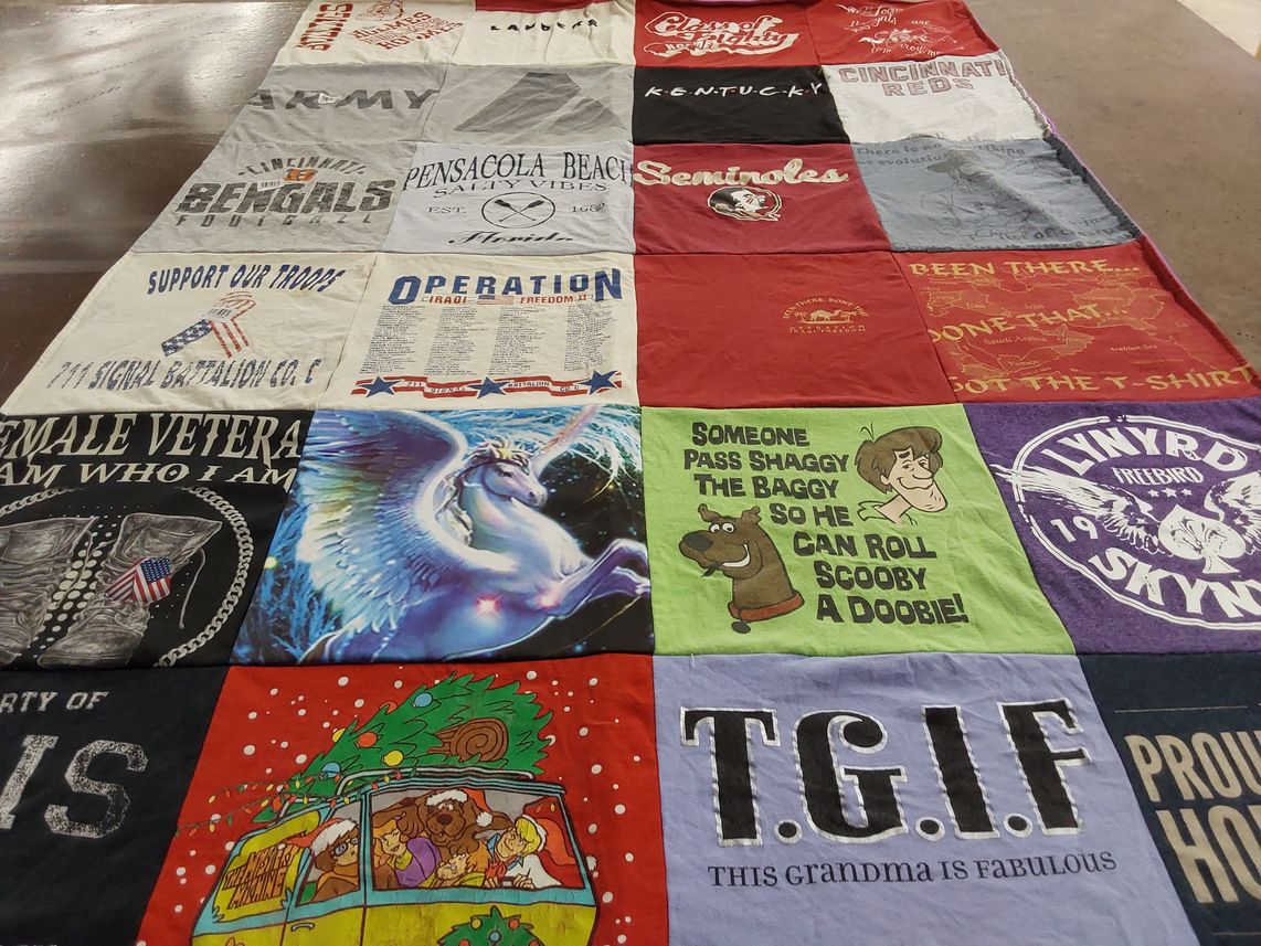 T-shirt quilt featuring bengals football by Katherine from FL