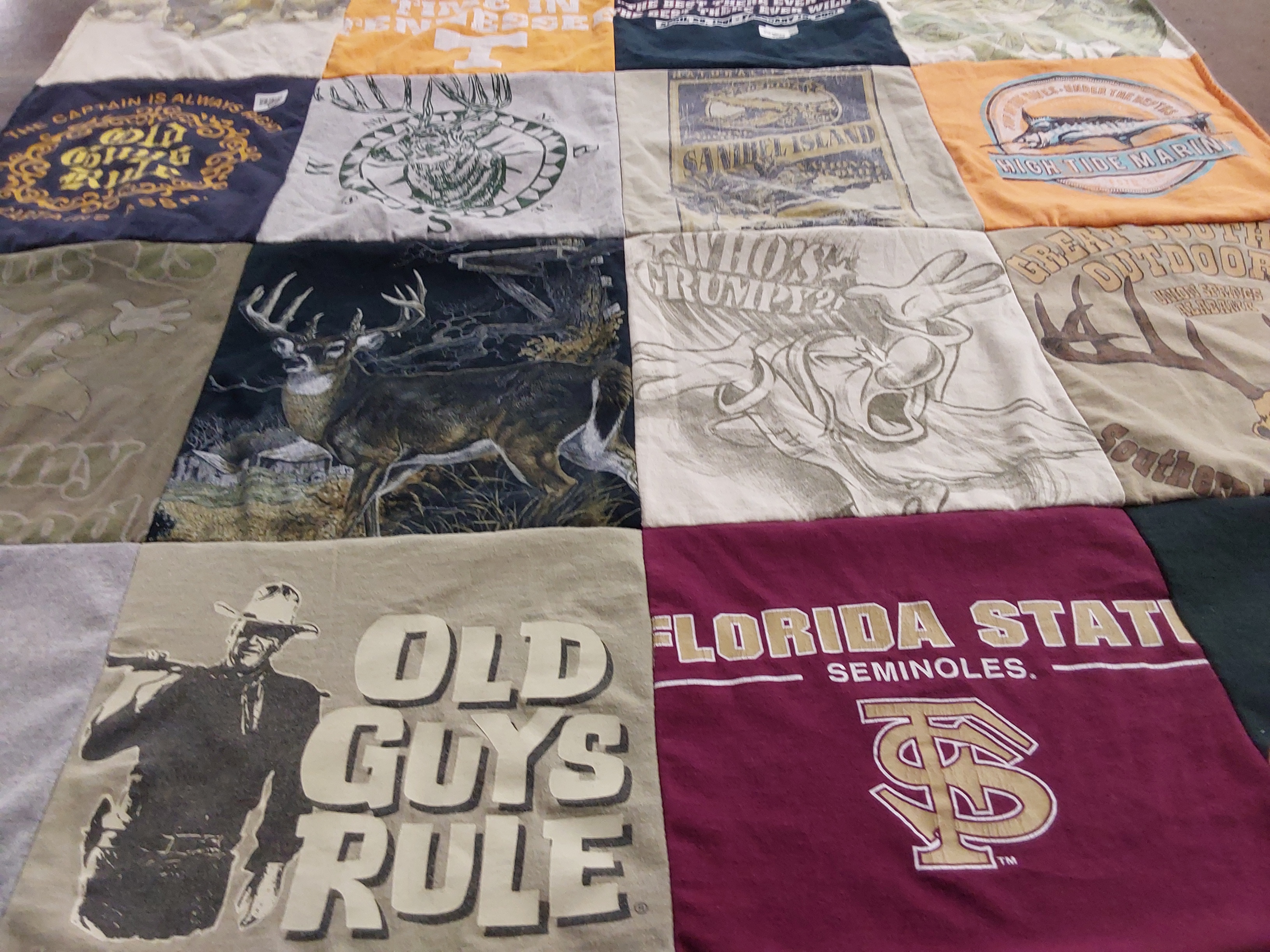 T-shirt quilt from florida state university by Jennifer from FL