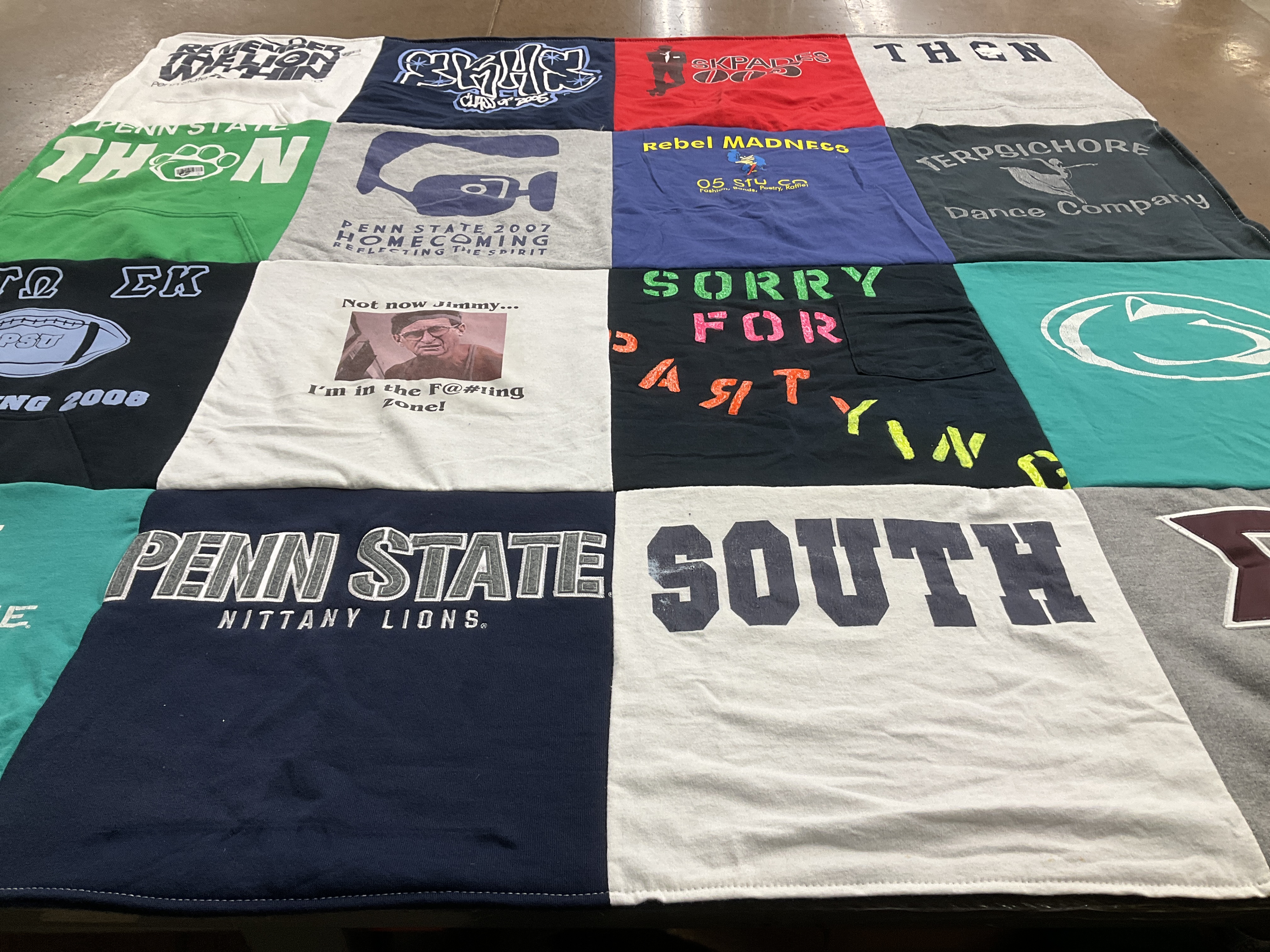 T-shirt quilt featuring penn state nittany lions by Andrea from RI