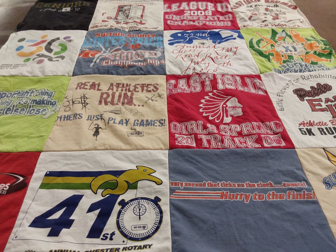 T-shirt quilt from east islip high school by Kristin from NY