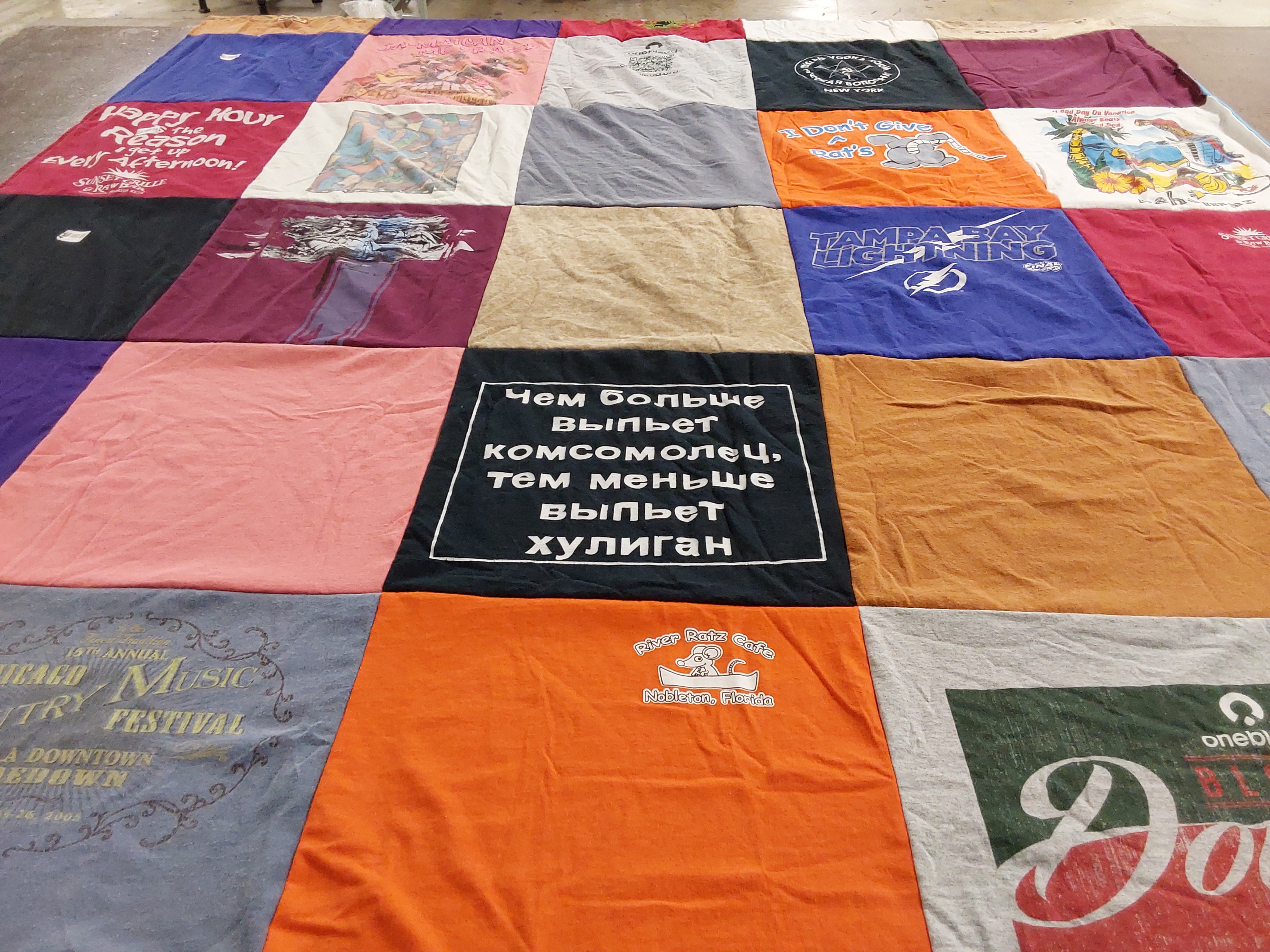 T-shirt quilt featuring tampa bay lightning by L from FL