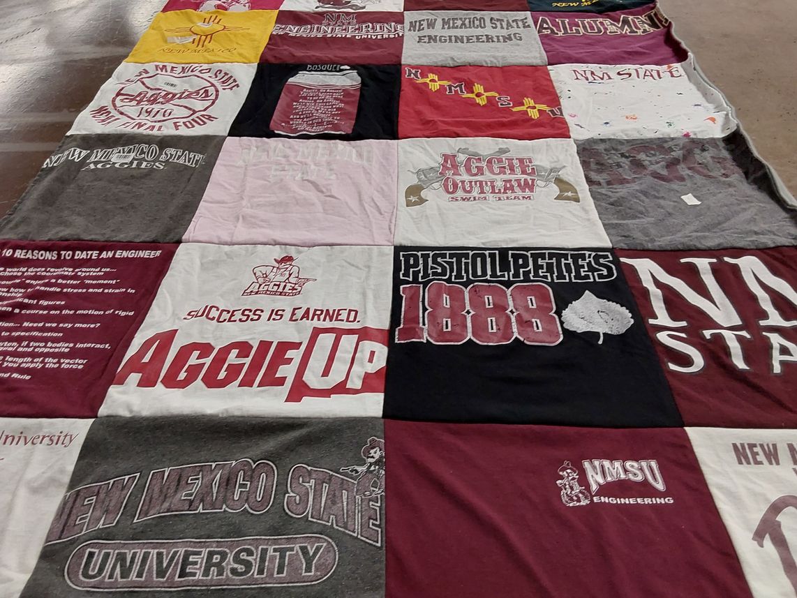 T-shirt quilt from new mexico state university by Brittany from NM