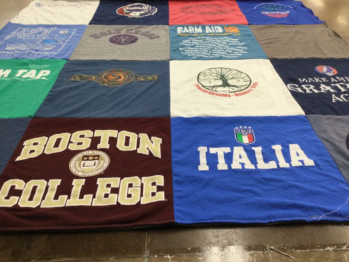 T-shirt quilt from boston college by James from CT