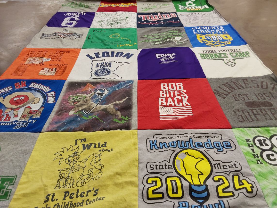 T-shirt quilt from edina high school by Heather from SD
