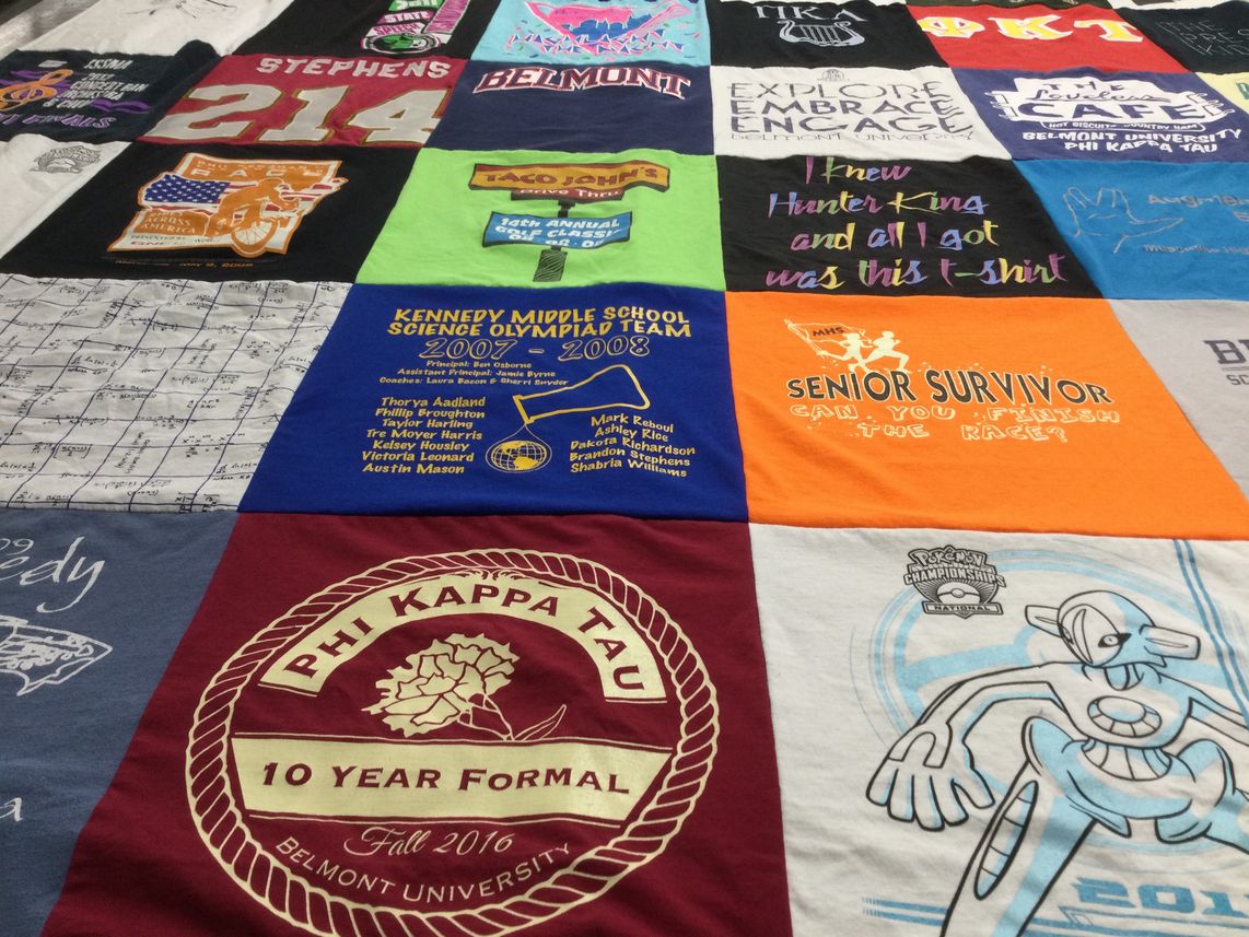 T-shirt quilt from belmont university by Dawn from AZ