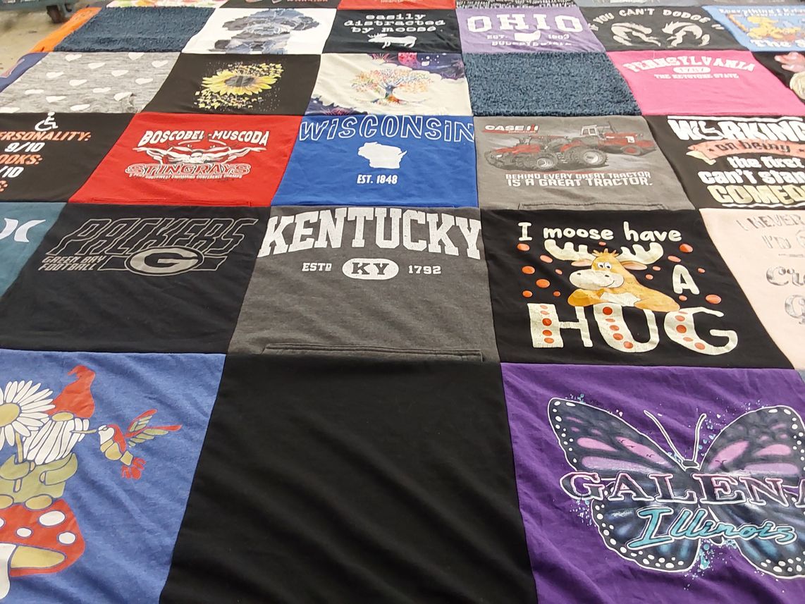 T-shirt quilt featuring green bay packers by Kristina from WI