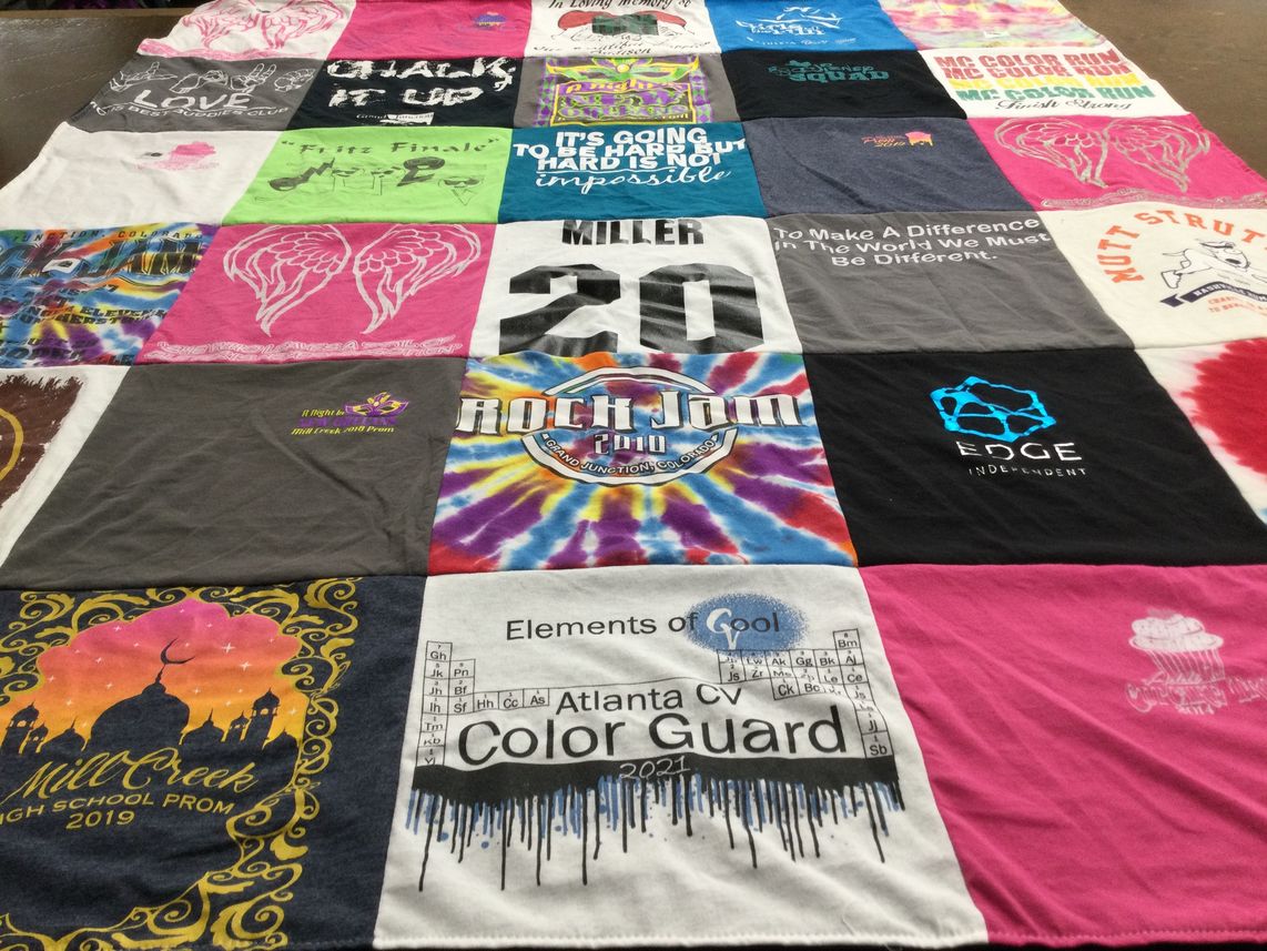 T-shirt quilt from mill creek high school, atlanta cv high school by Patty from GA