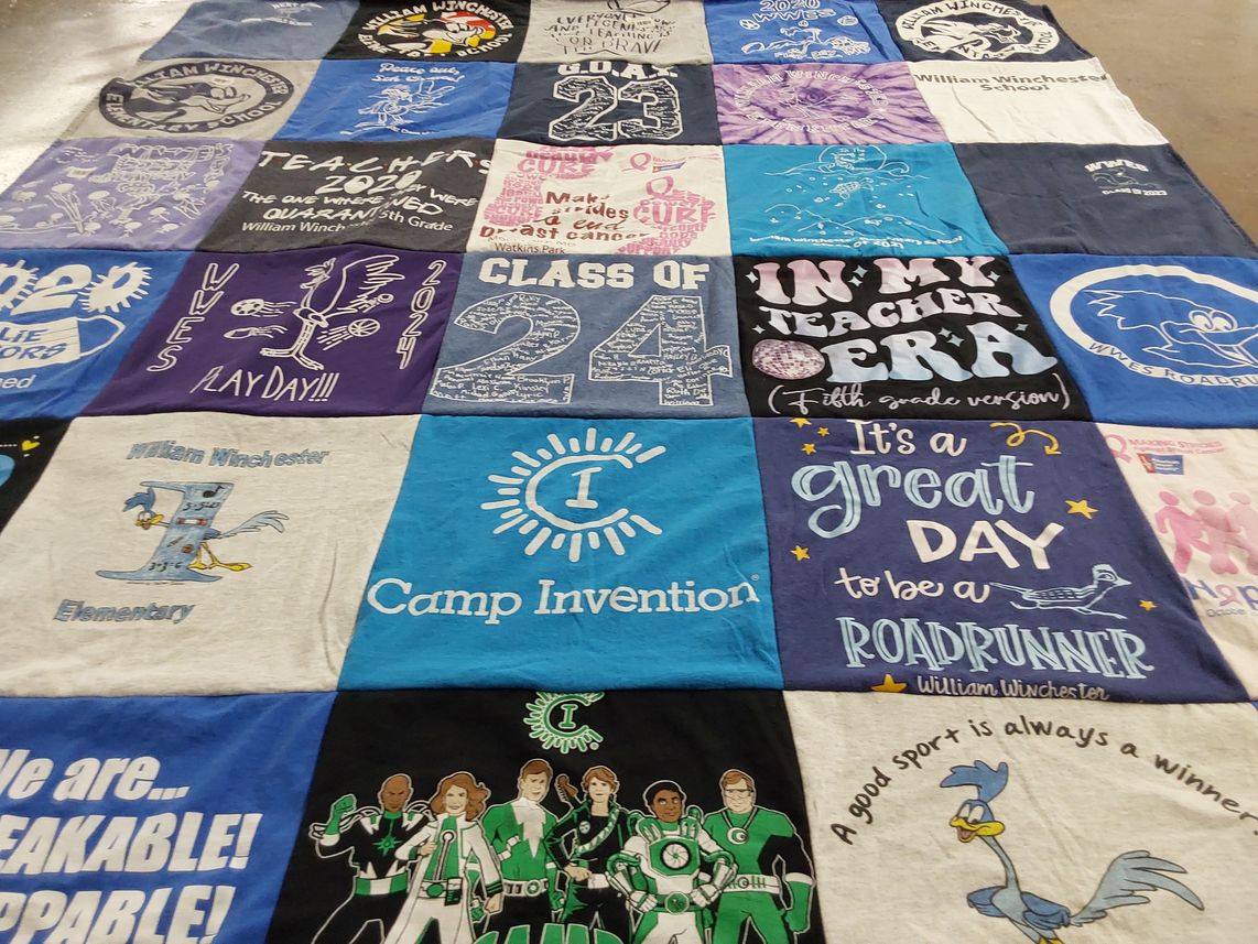 T-shirt quilt from william winchester elementary by Mara from MD