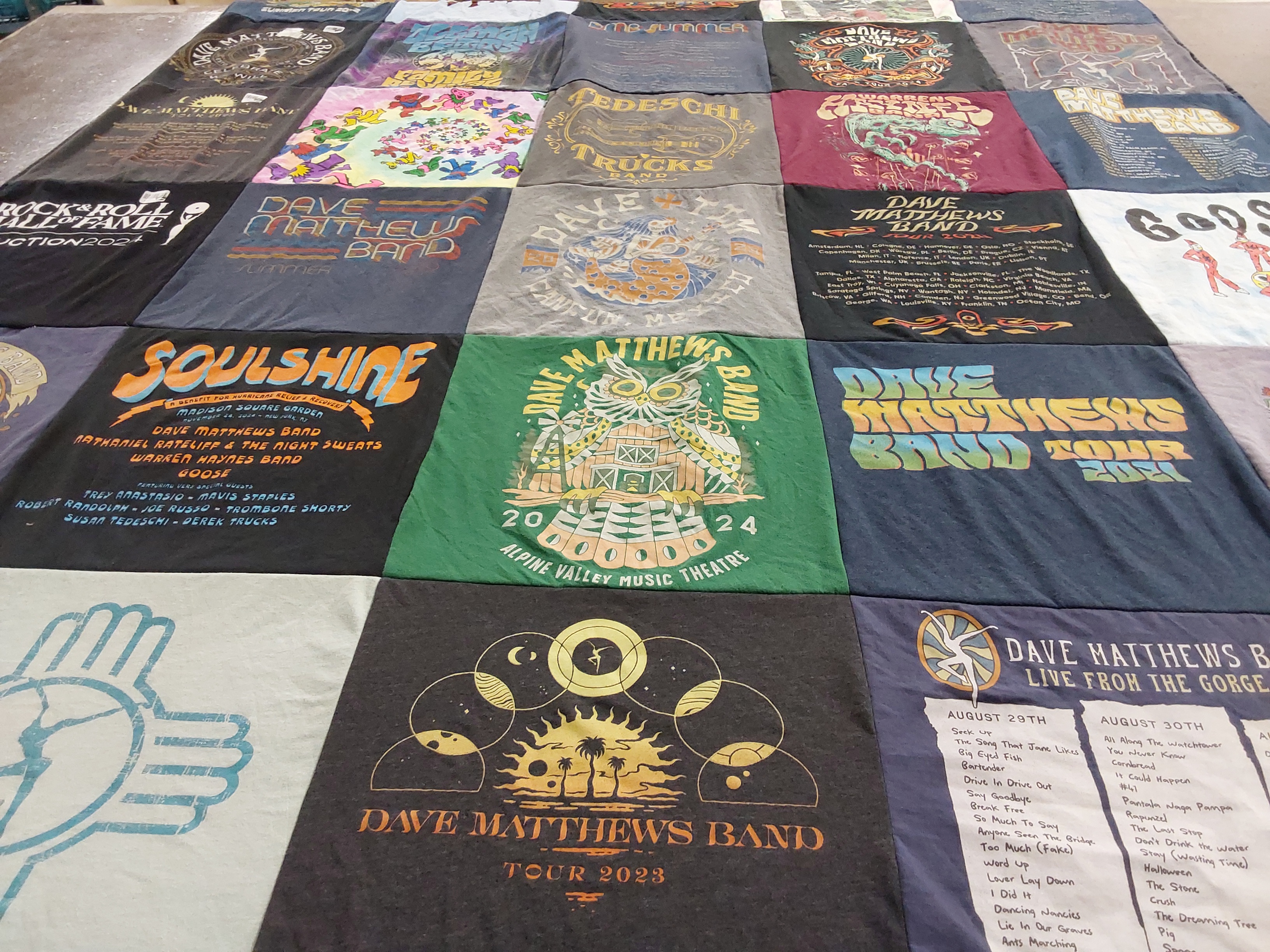 T-shirt quilt with music, live performances themes by Foti from FL