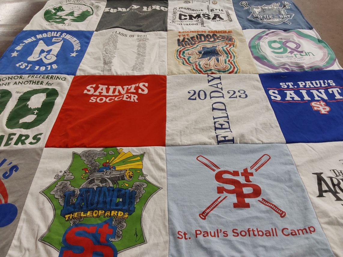 T-shirt quilt featuring st. paul's leopards by Jennifer from AL