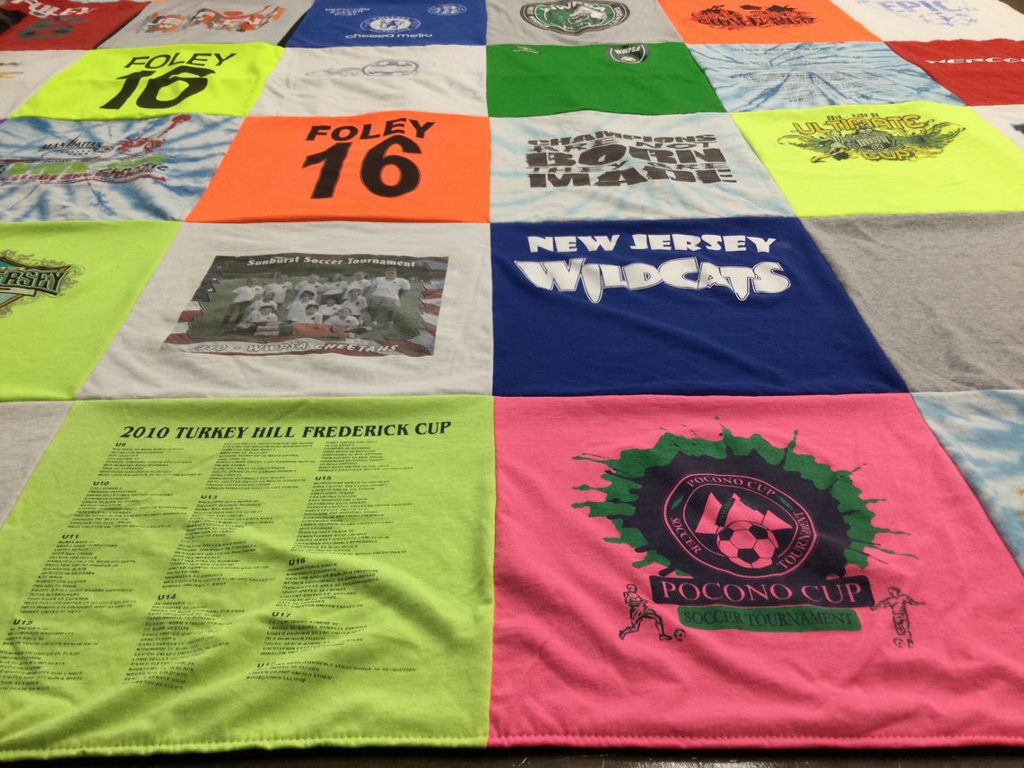 T-shirt quilt featuring new jersey wildcats by Patti from NJ