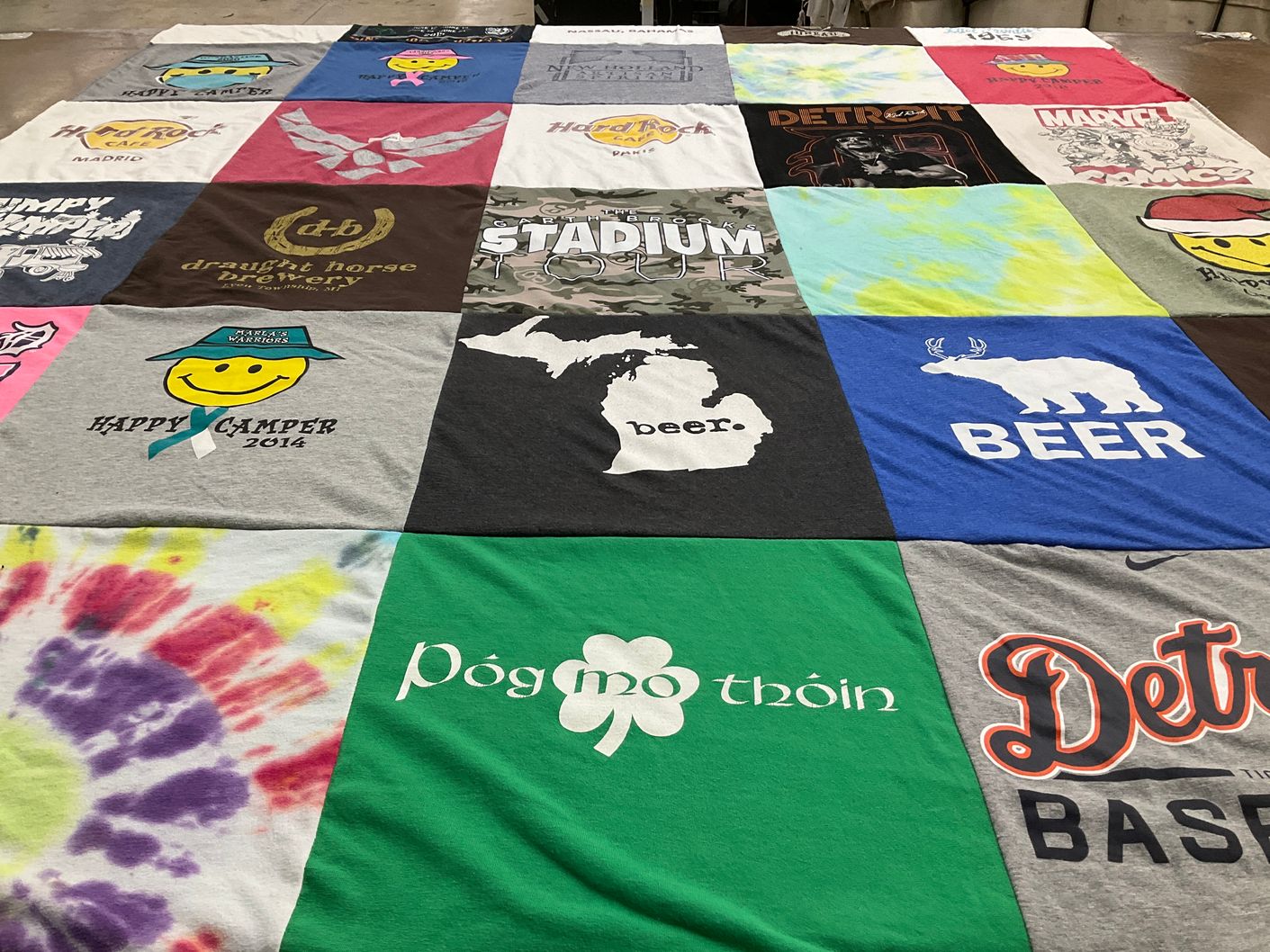T-shirt quilt featuring detroit baseball by Debra from MI