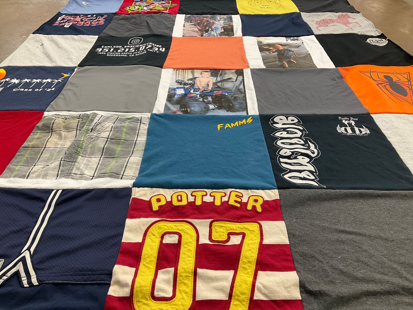 T-shirt quilt by Gabrielle from CA