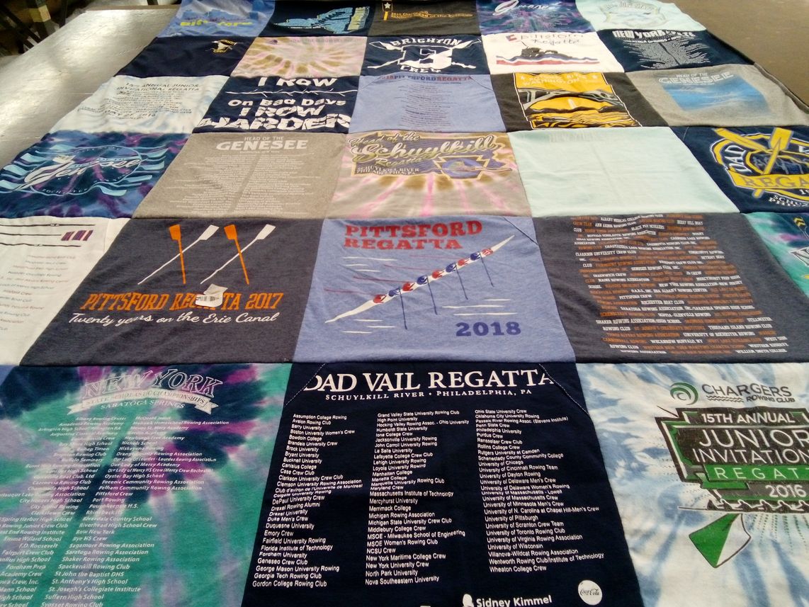 T-shirt quilt from pittsford high school, genesee community college by Christi from NY