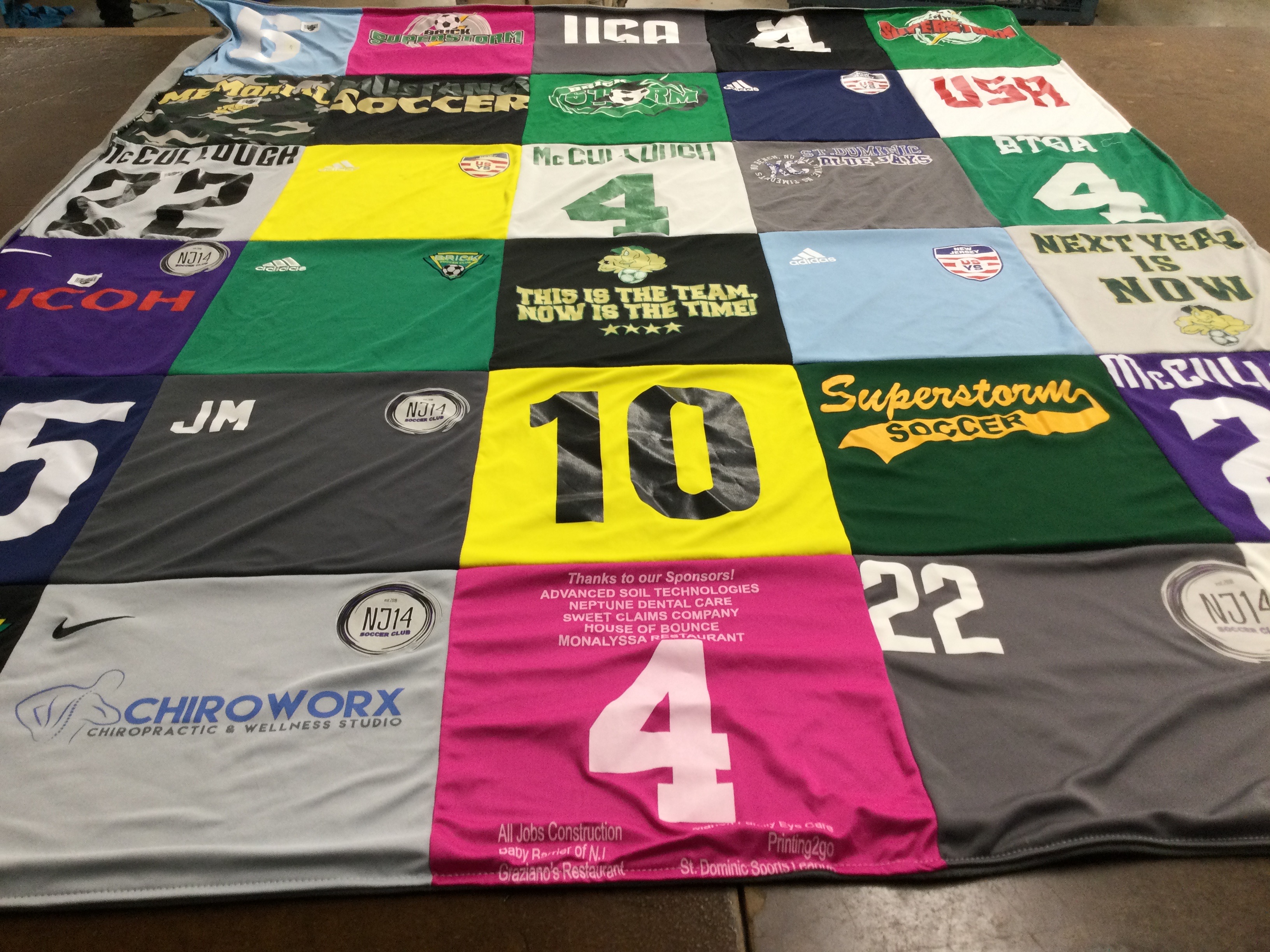 T-shirt quilt featuring nj soccer club by Kelly from NJ