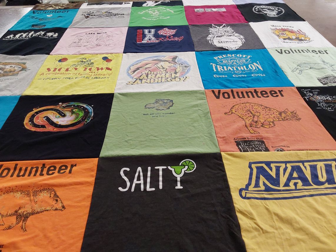 T-shirt quilt from northern arizona university by Melody from AZ