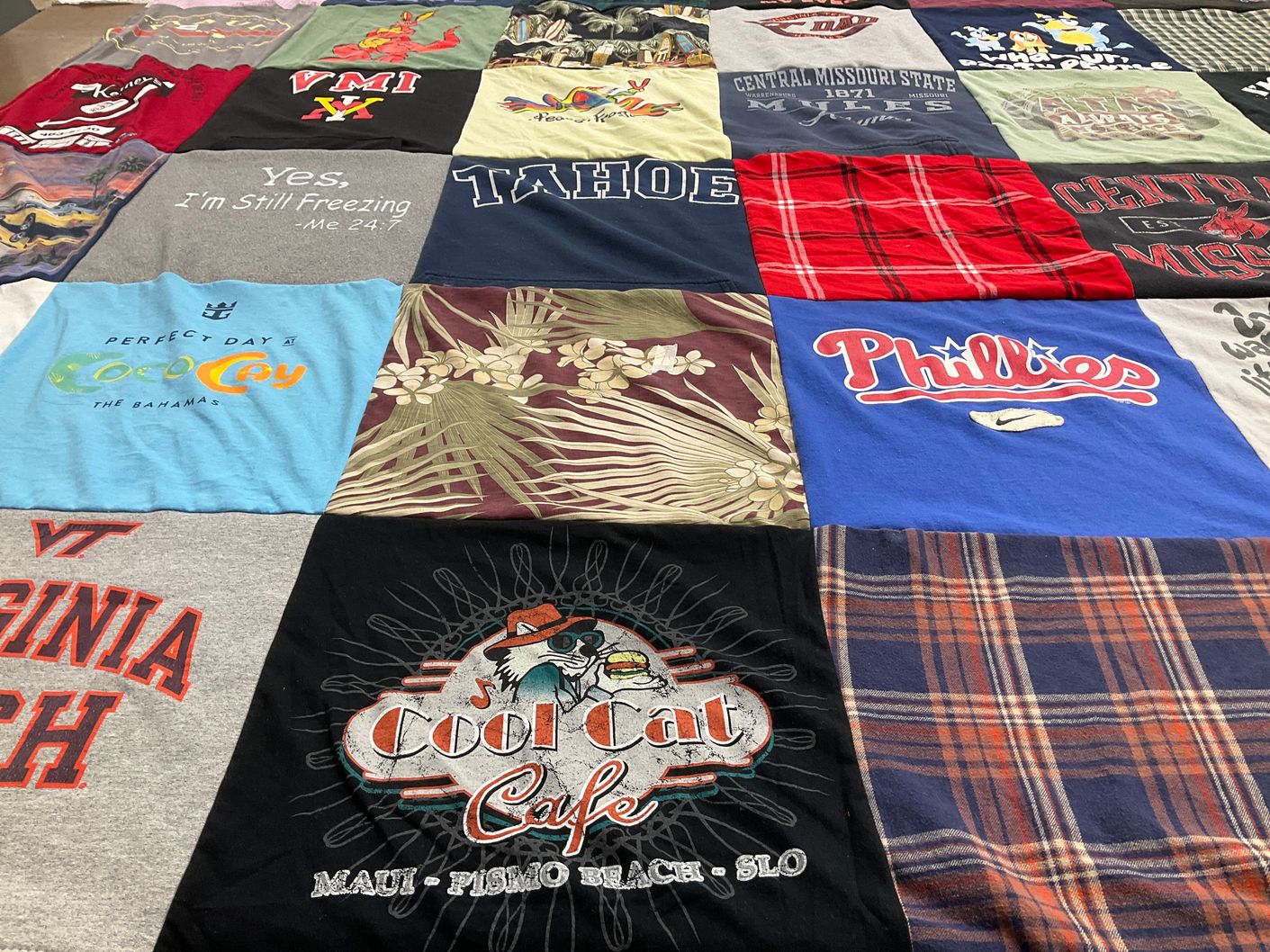 T-shirt quilt featuring philadelphia phillies by Becky from PA