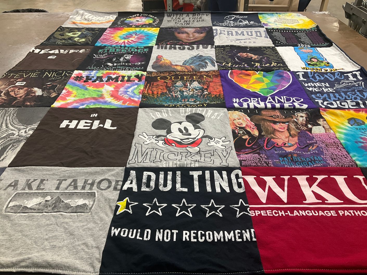 T-shirt quilt from western kentucky university by Edward from NY