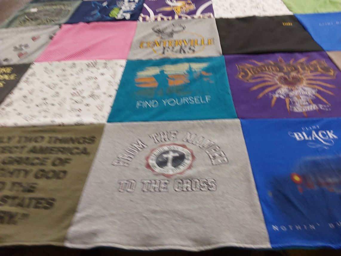 T-shirt quilt from centerville high school by Linda from OH