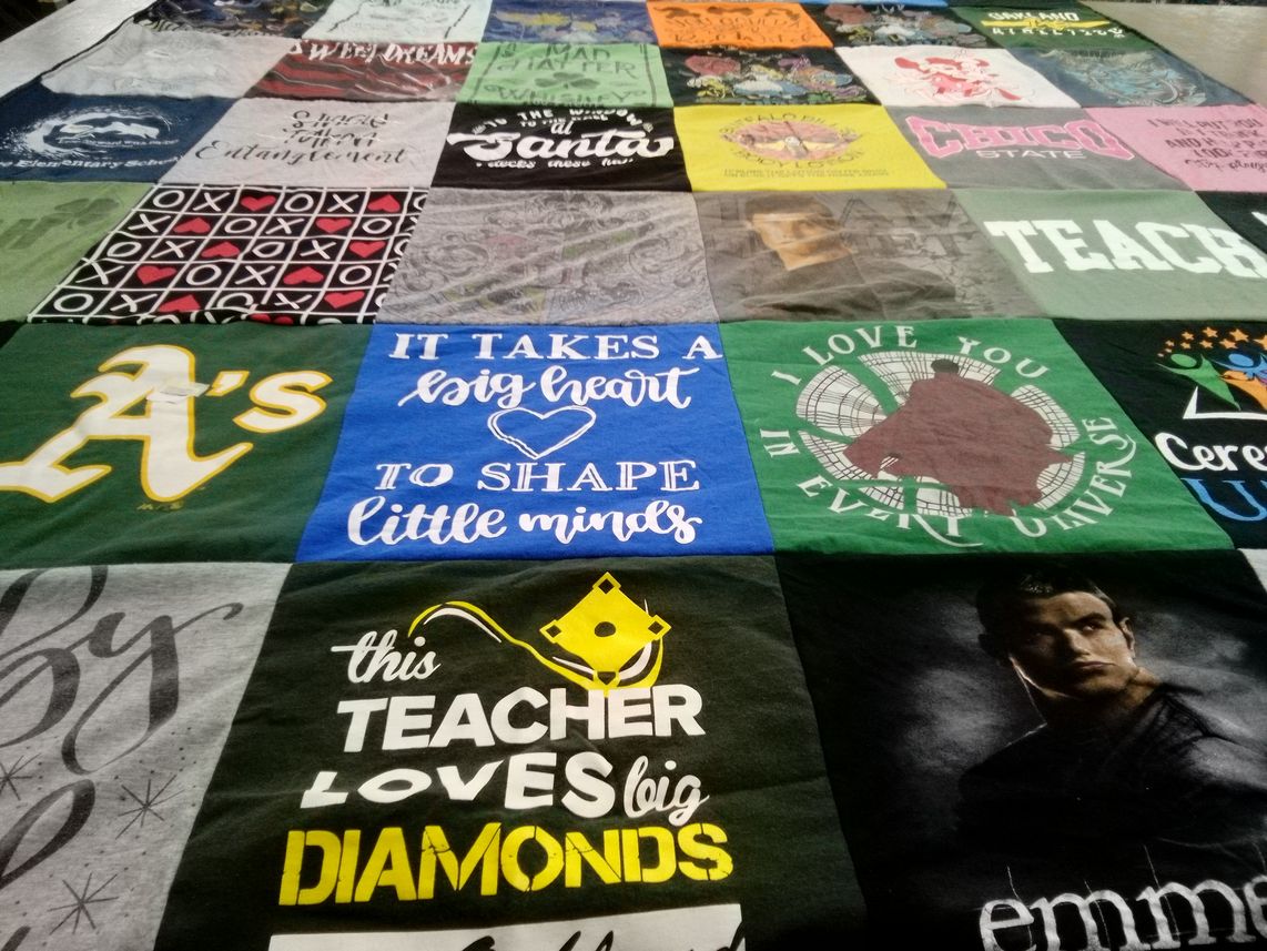 T-shirt quilt featuring oakland athletics by Danielle from CA