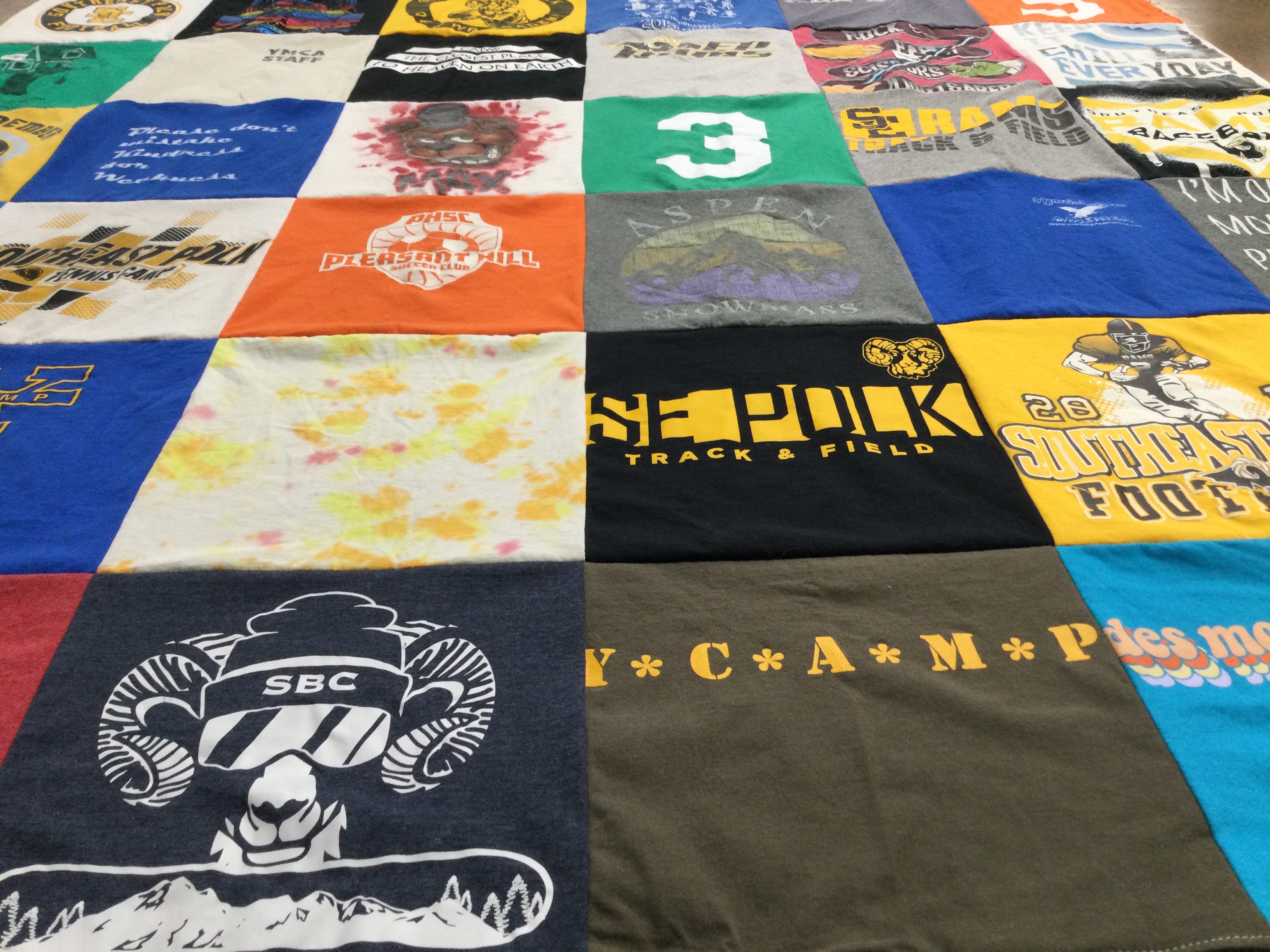 T-shirt quilt featuring southeast polk football by Elaine from IA