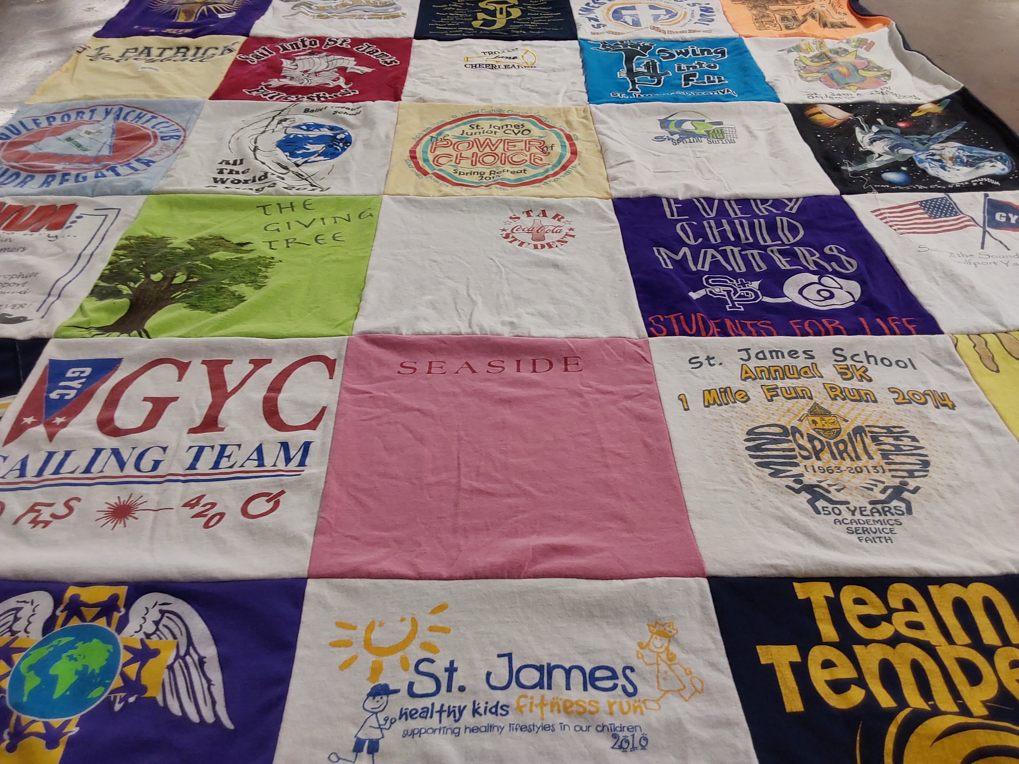 T-shirt quilt featuring gyc, sailing by Anne from MS