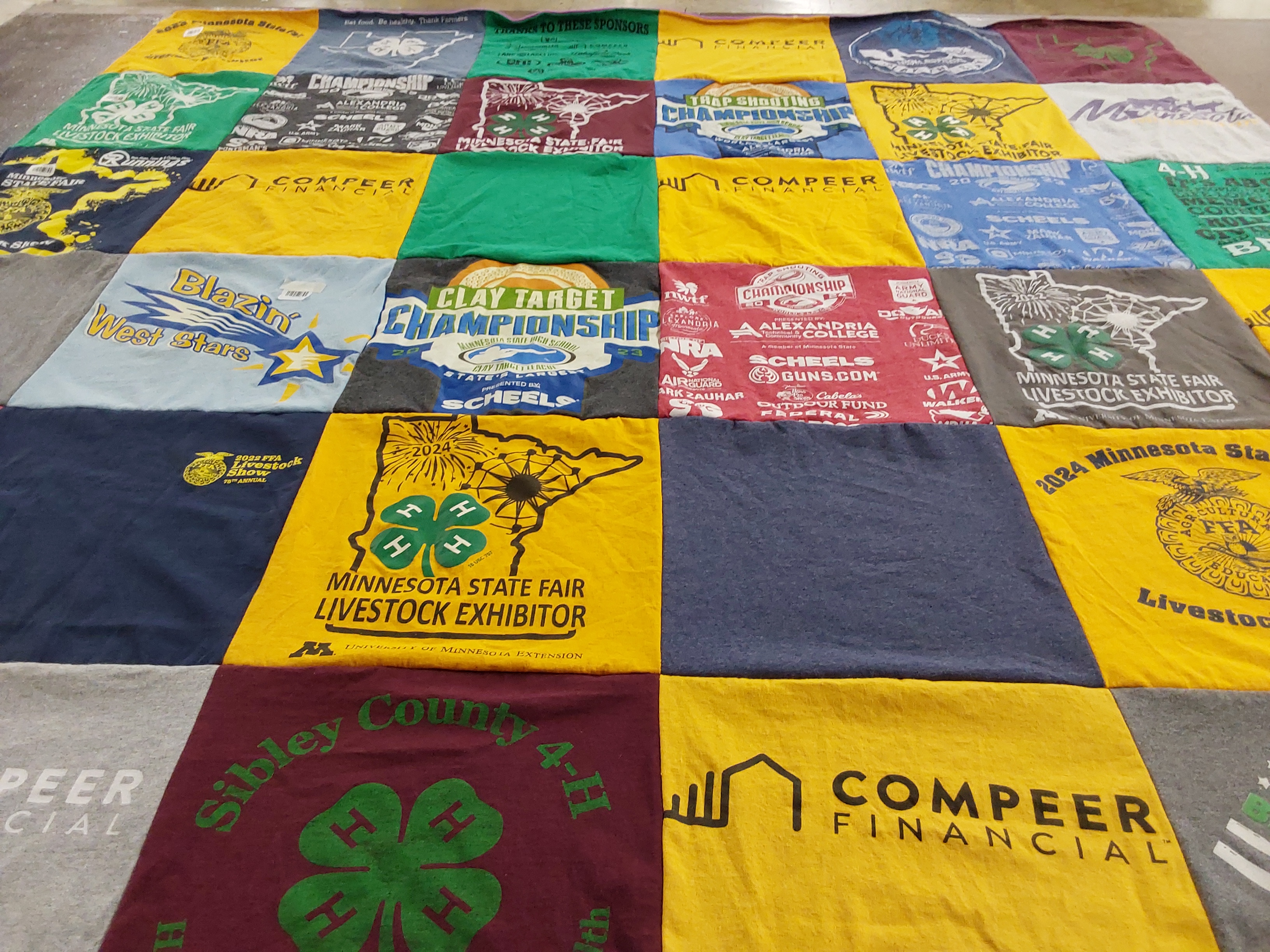 T-shirt quilt from alexandria college by Julie from MN