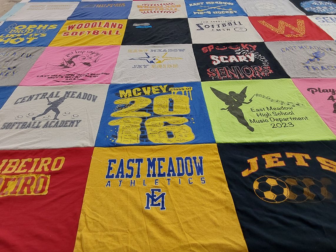 T-shirt quilt featuring jets by Maria from NY