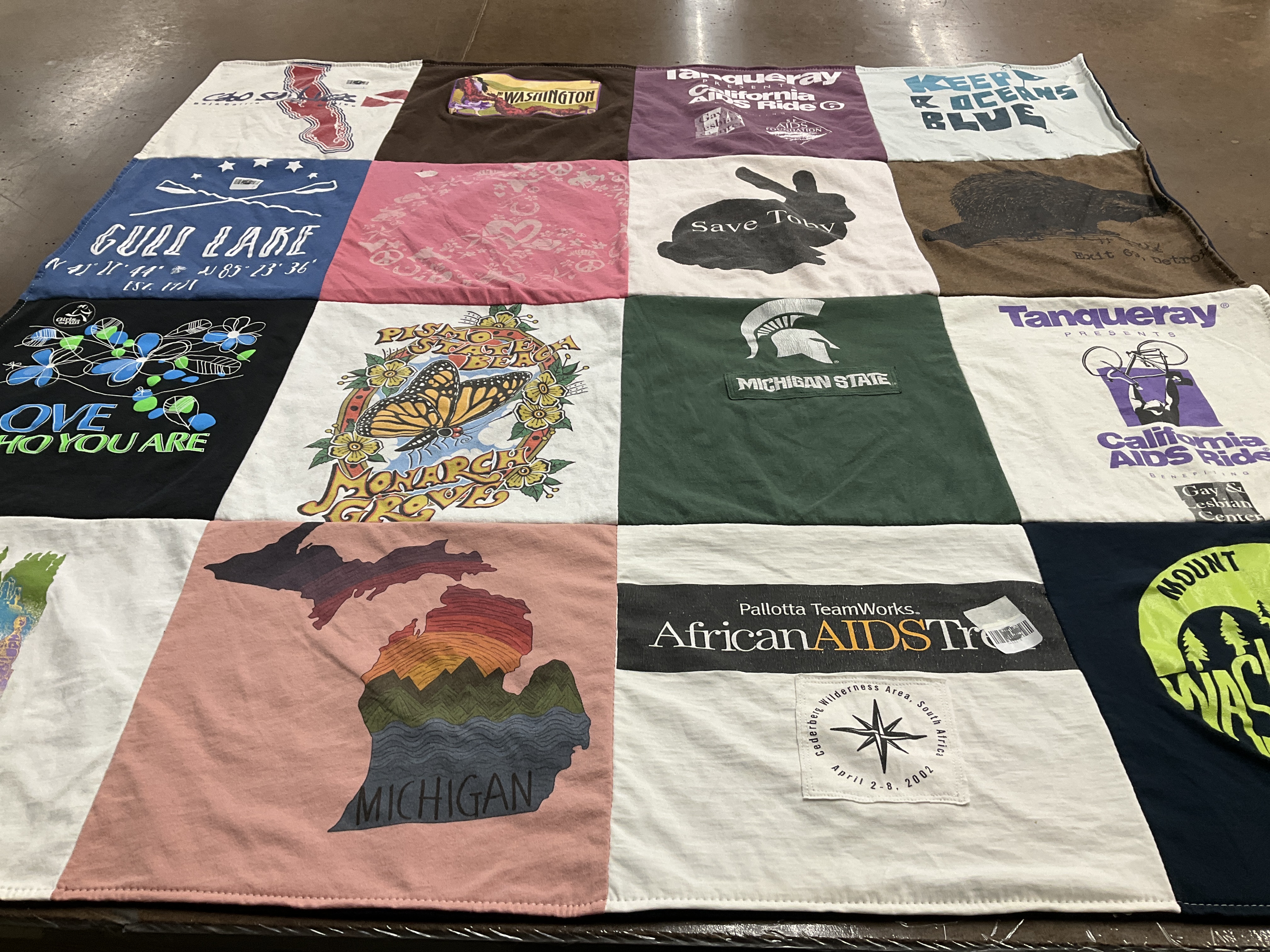 T-shirt quilt from michigan state university by Molly from CA