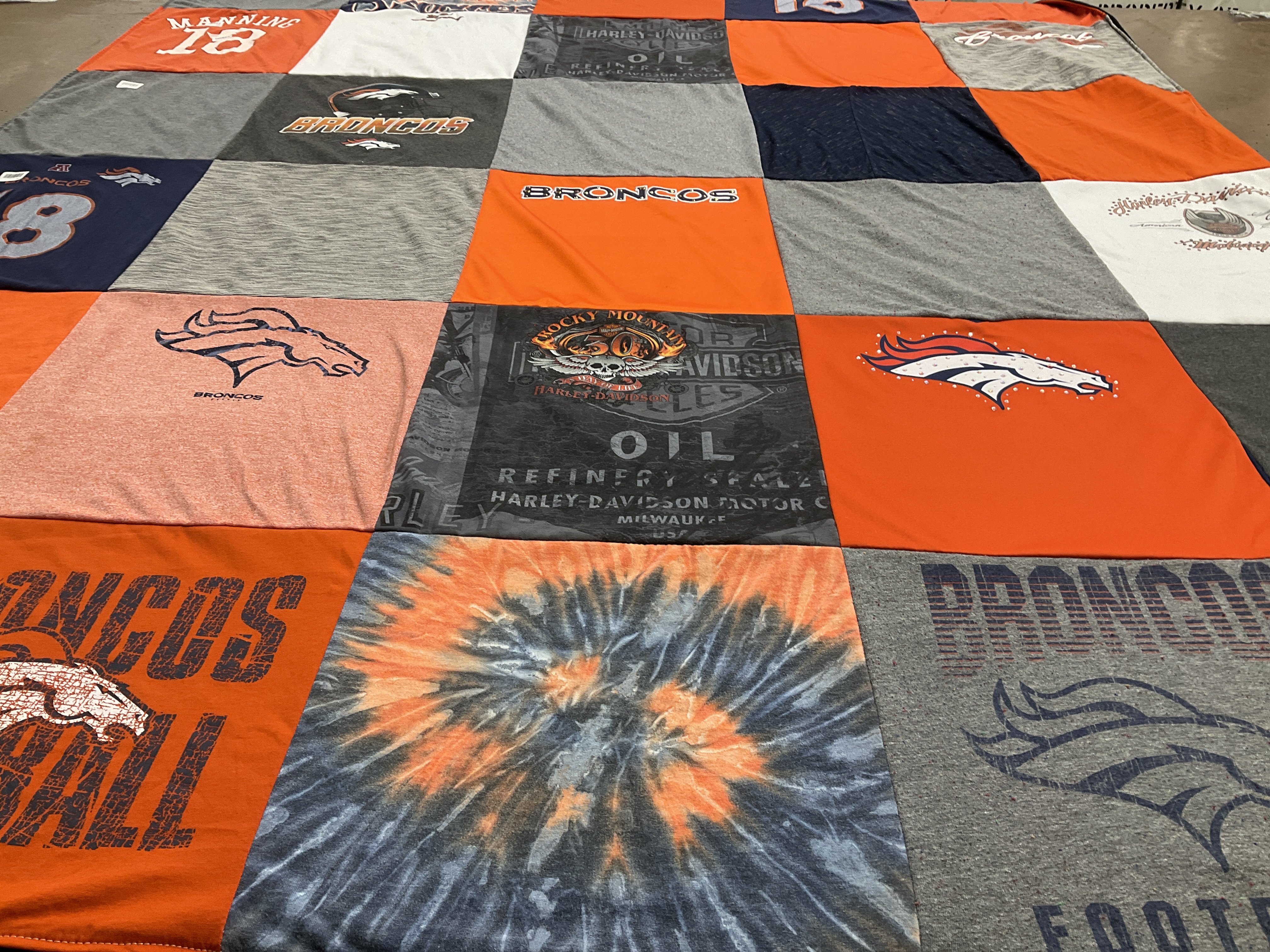 T-shirt quilt featuring denver broncos by Teresa from NV