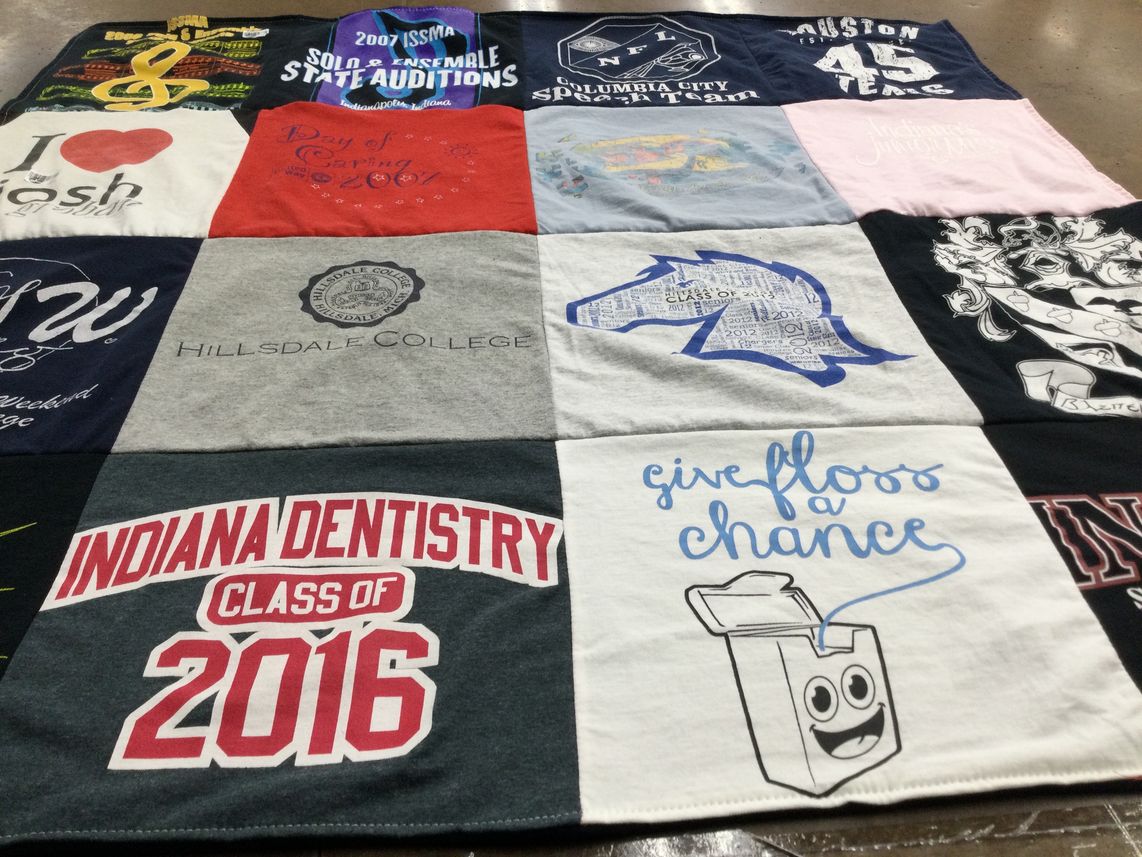 T-shirt quilt featuring columbia city team by Brandon from IN