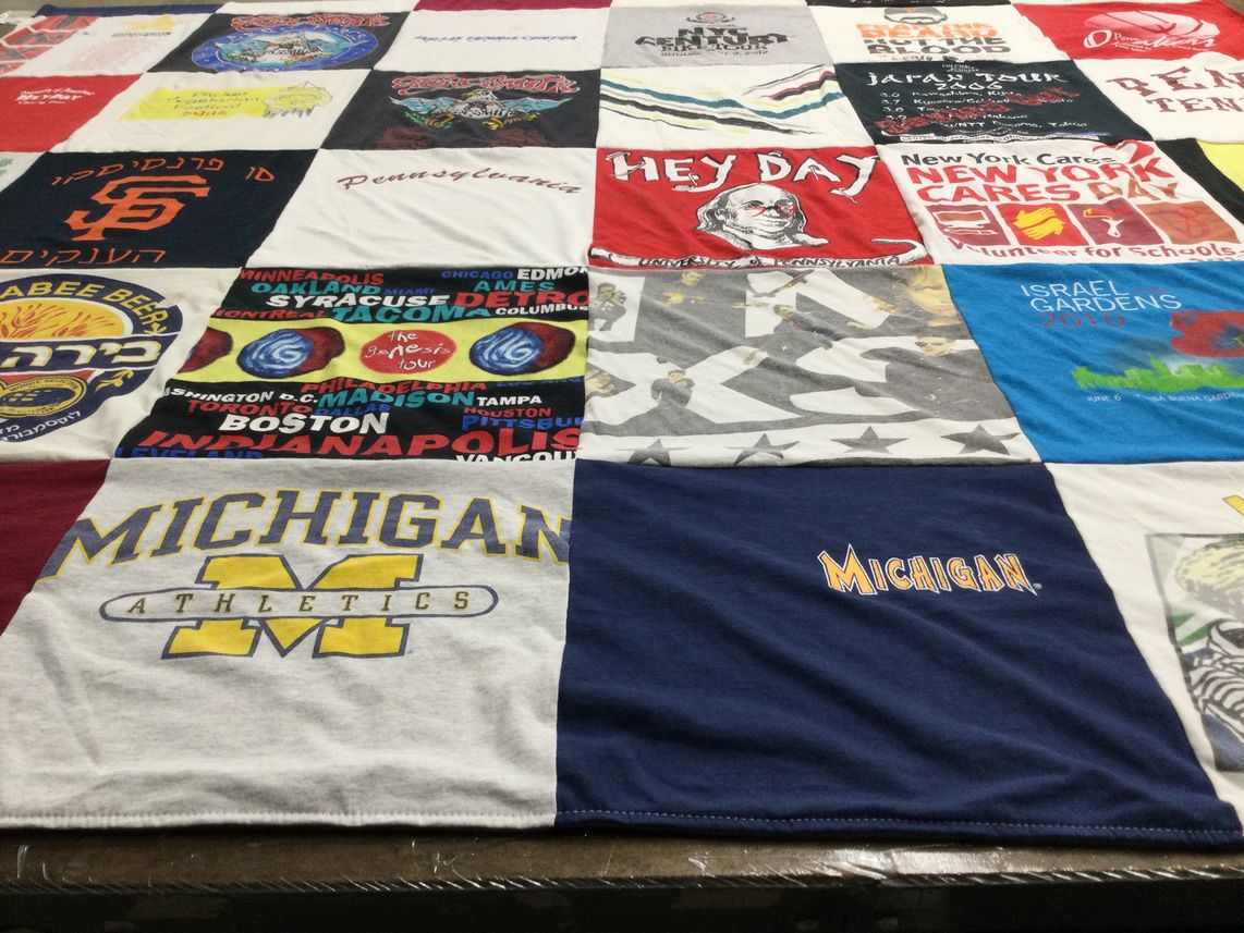 T-shirt quilt from university of michigan by Shelley from MD
