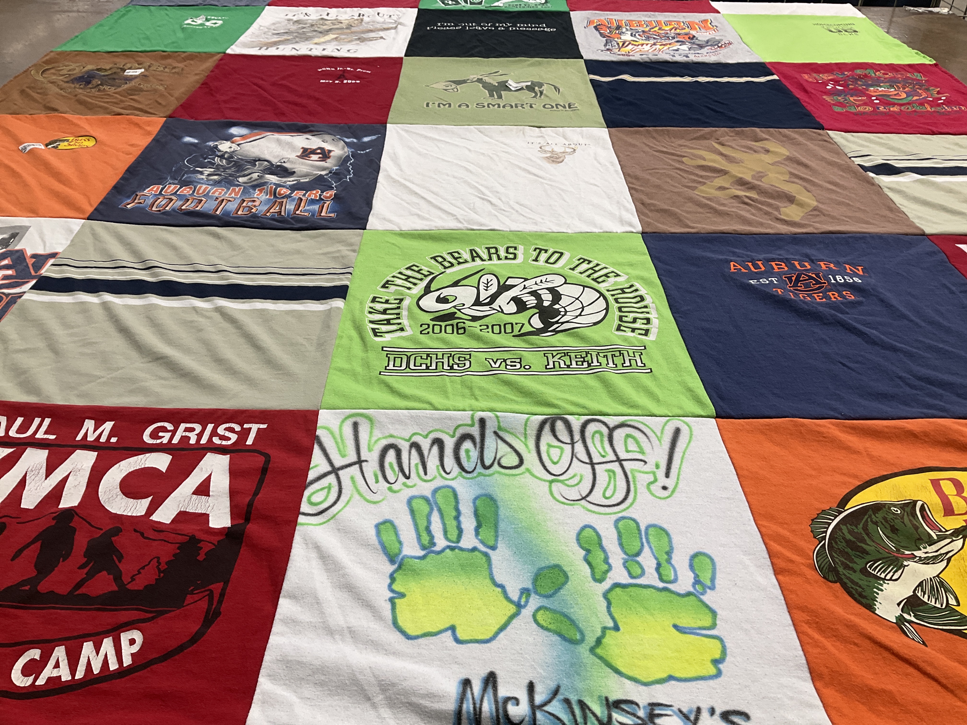 T-shirt quilt featuring auburn tigers football by Robin from AL