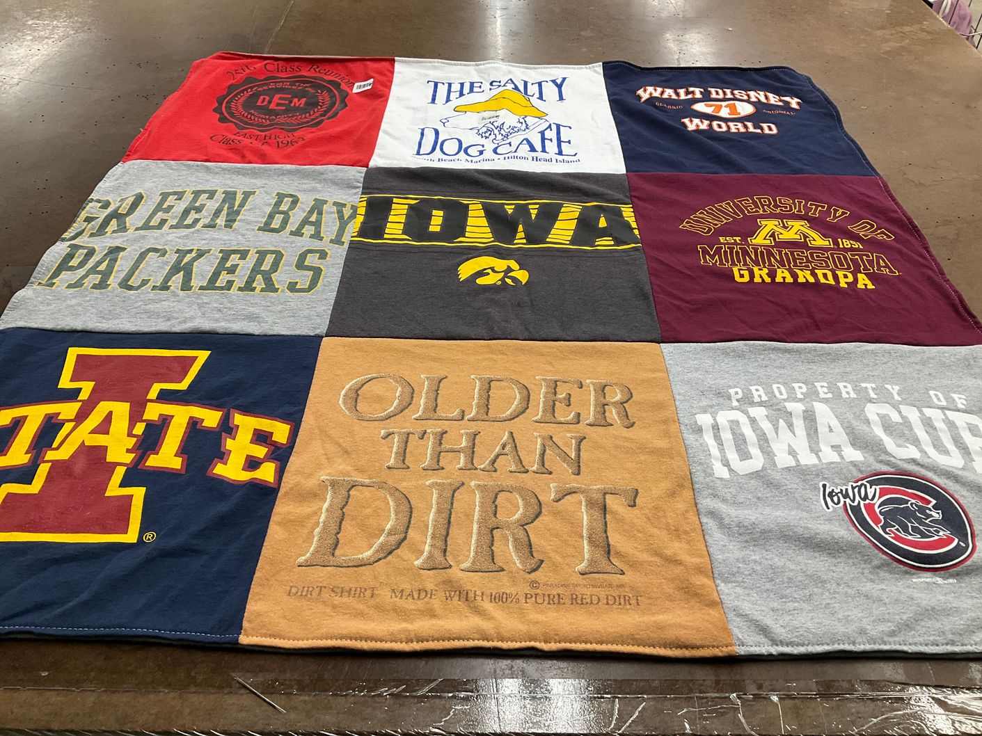 T-shirt quilt featuring green bay packers by Bonnie from IA