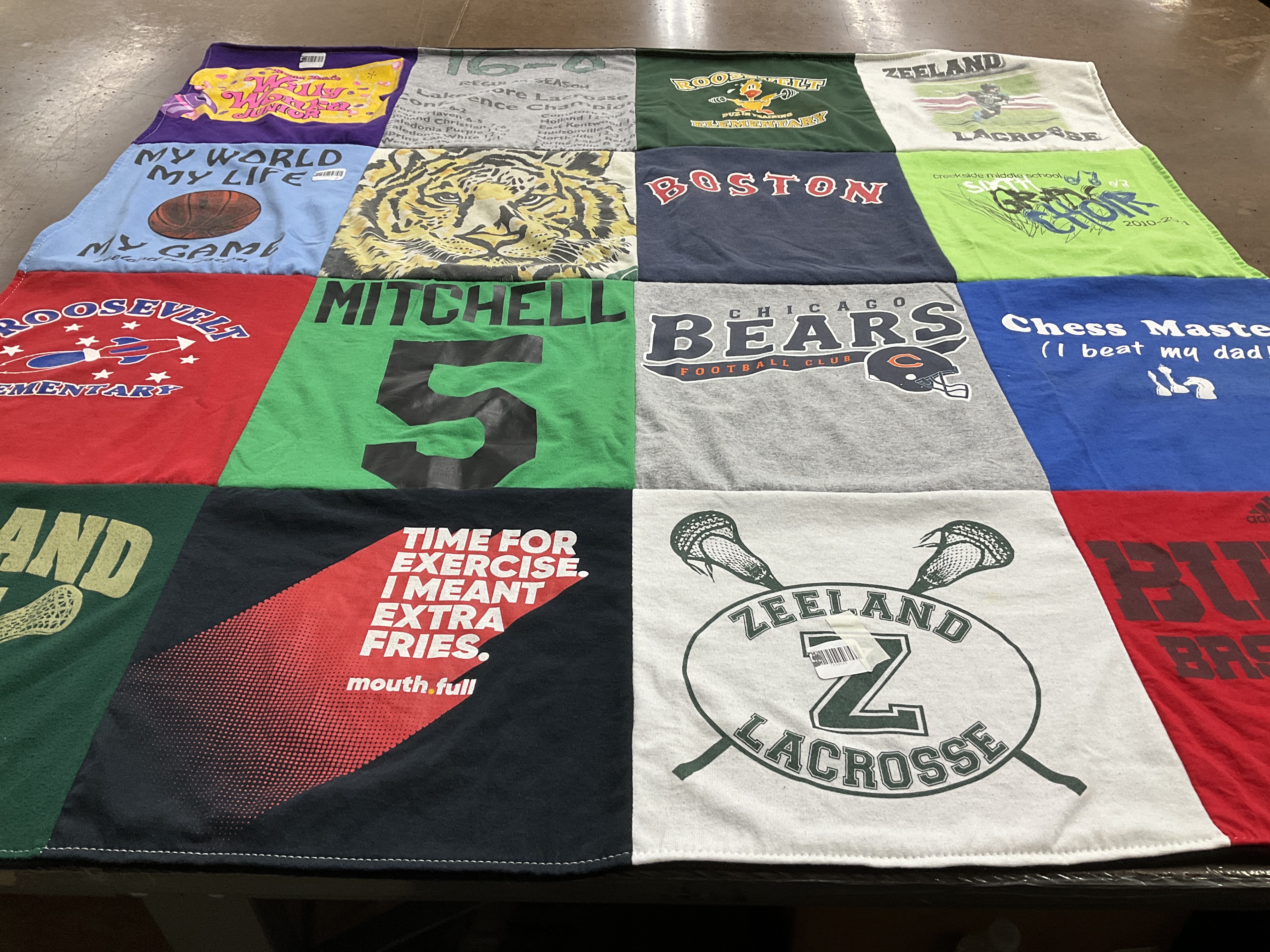 T-shirt quilt featuring zeeland lacrosse by Juli from MI