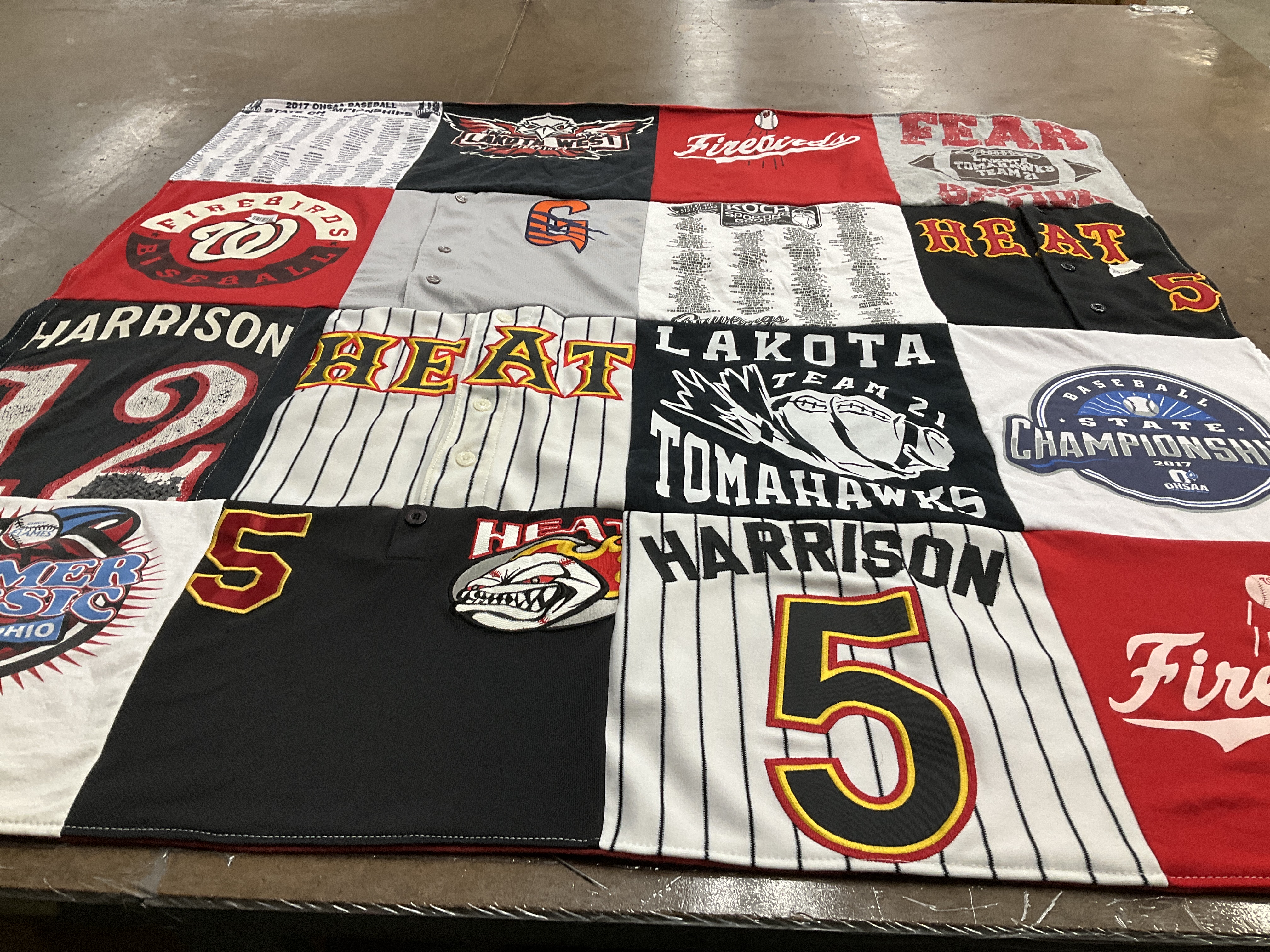 T-shirt quilt from harrison high school by Kim from OH