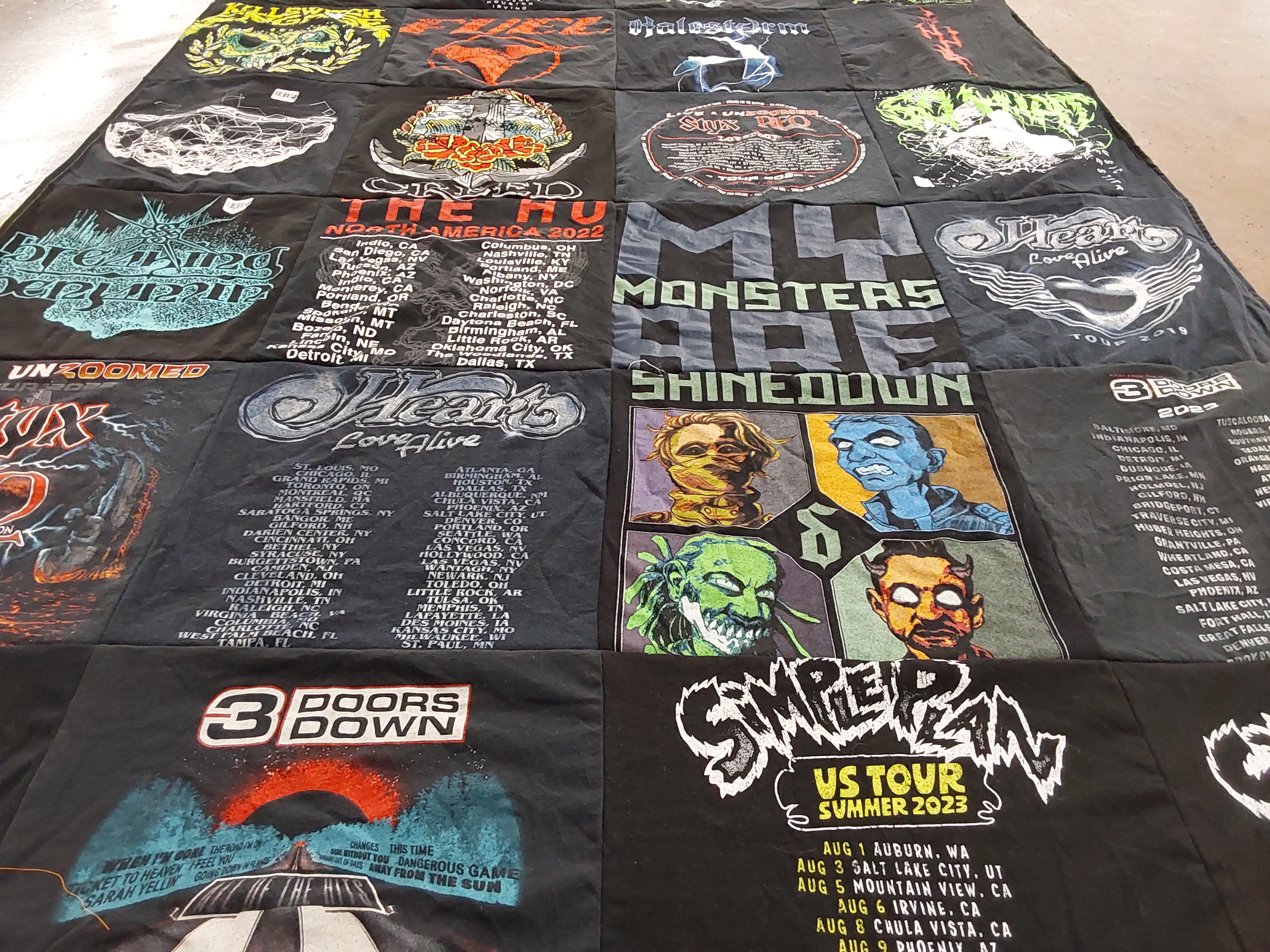 T-shirt quilt featuring none by Morgan from TX