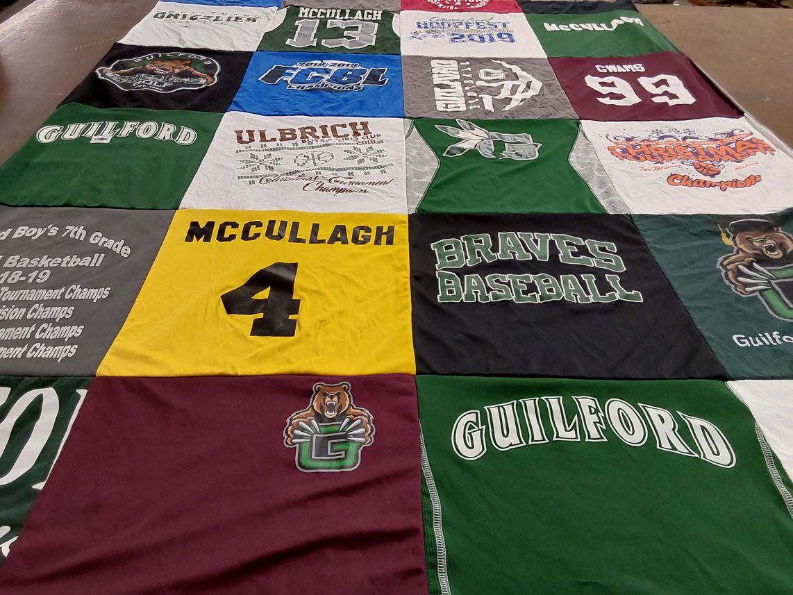 T-shirt quilt featuring braves baseball by Jodi from CA