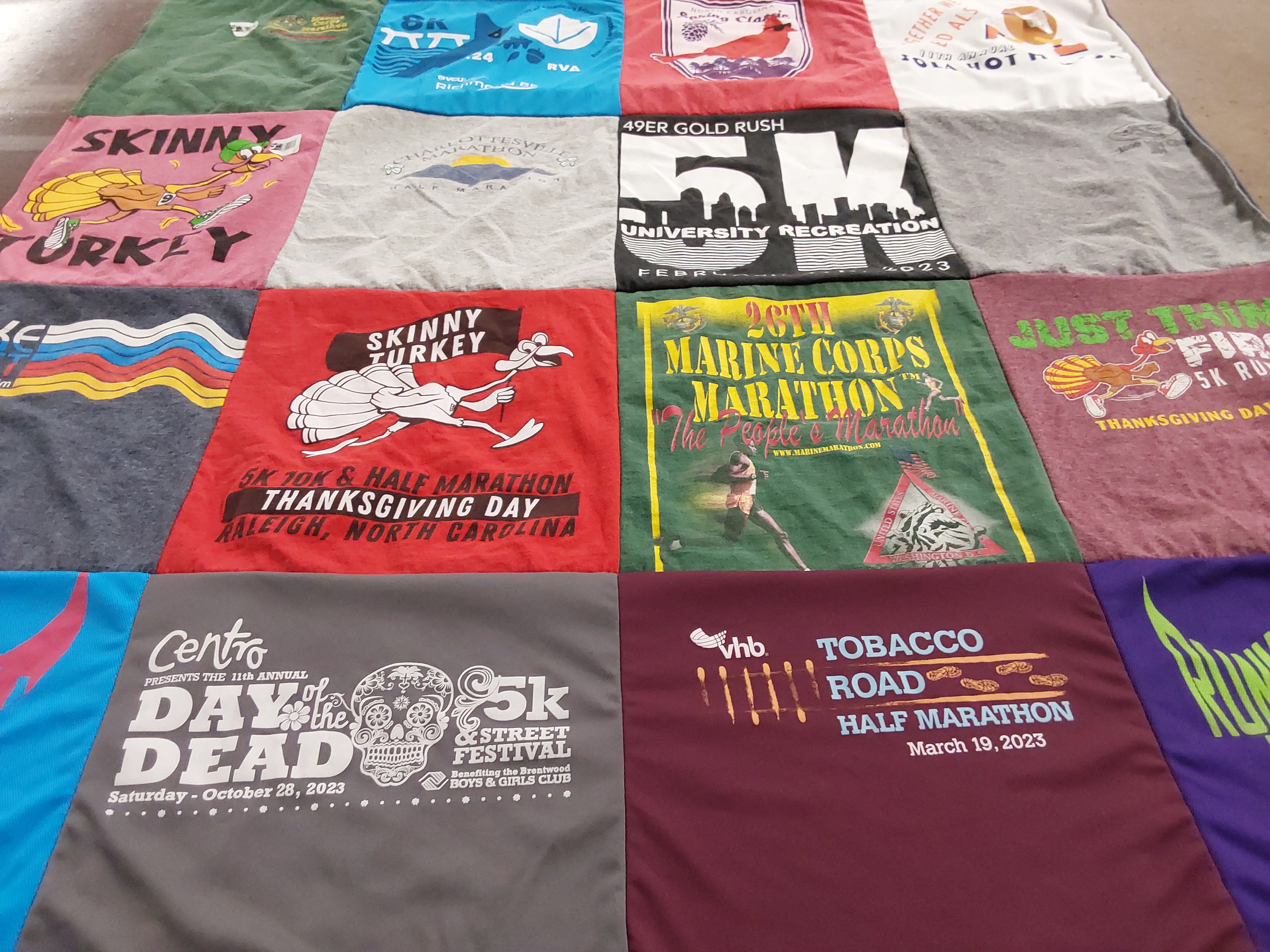 T-shirt quilt from university recreation by Sarah from NC