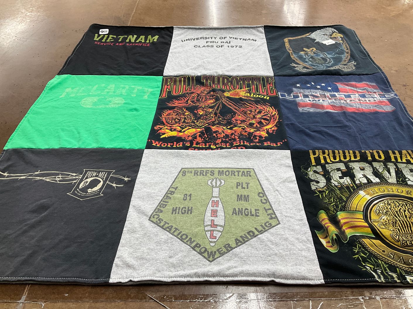 T-shirt quilt from university of vietnam by Kimberly from IL