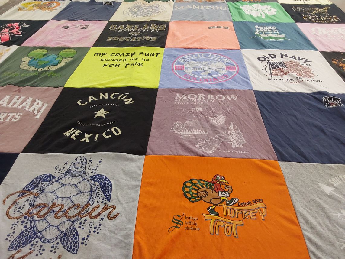 T-shirt quilt featuring police by Cassandra from MI