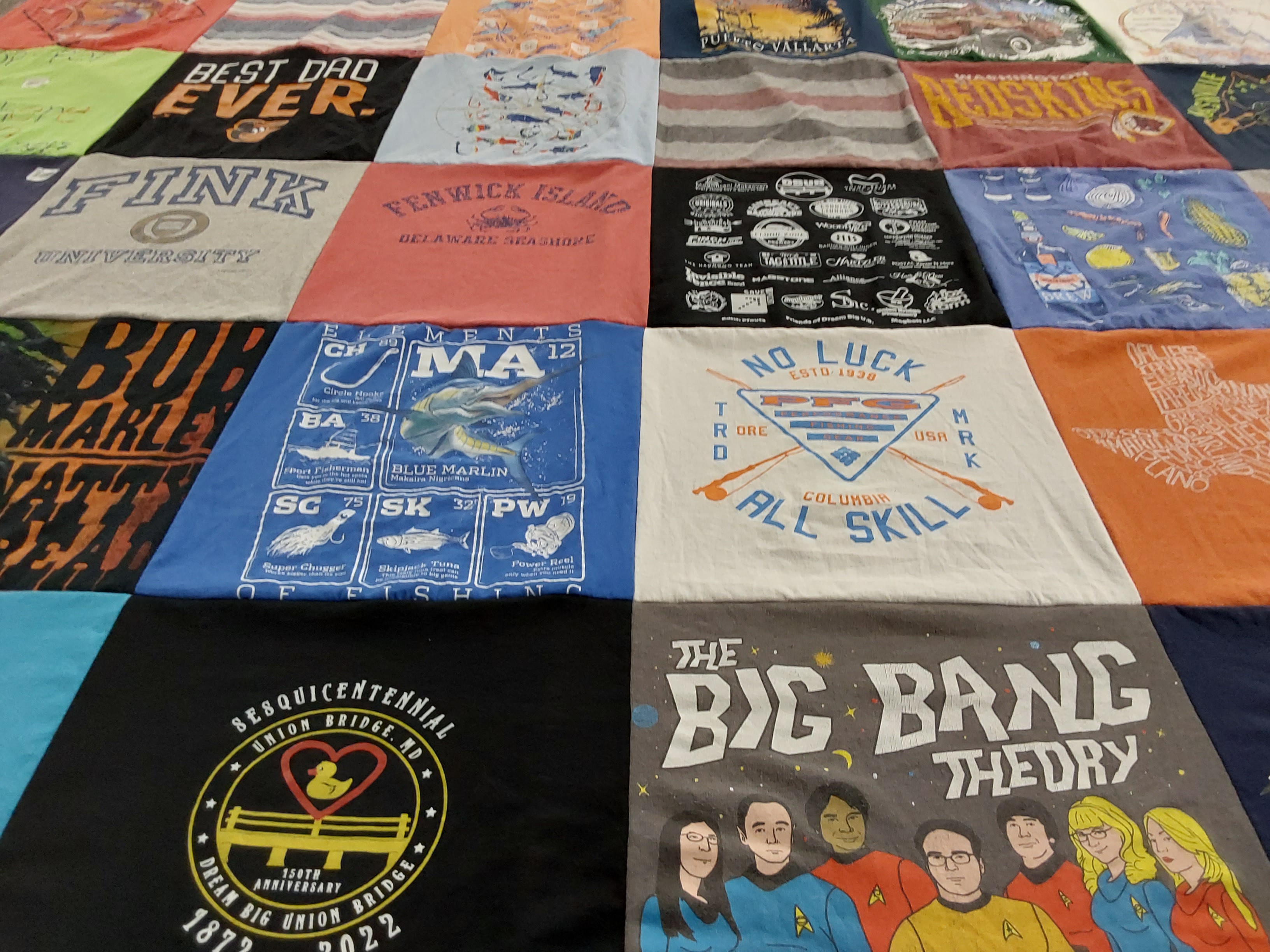 T-shirt quilt from fenwick island university by Pamela from DE