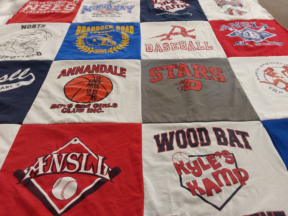 T-shirt quilt featuring annandale boys and girls club, hnsll by Maria from VA