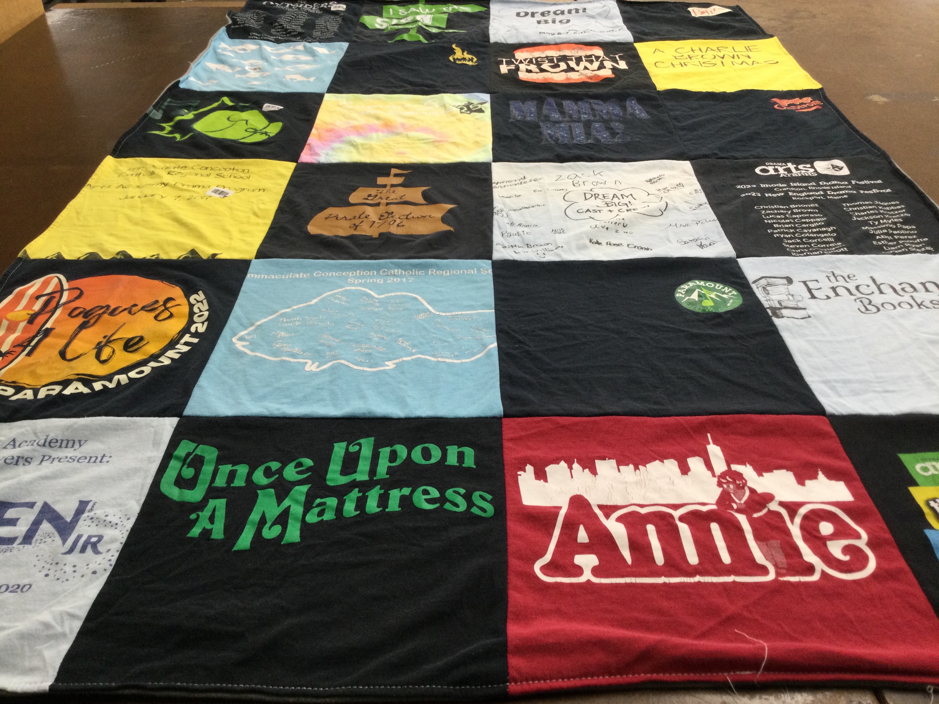 T-shirt quilt from immaculate conception catholic regional school by JENNIFER from RI