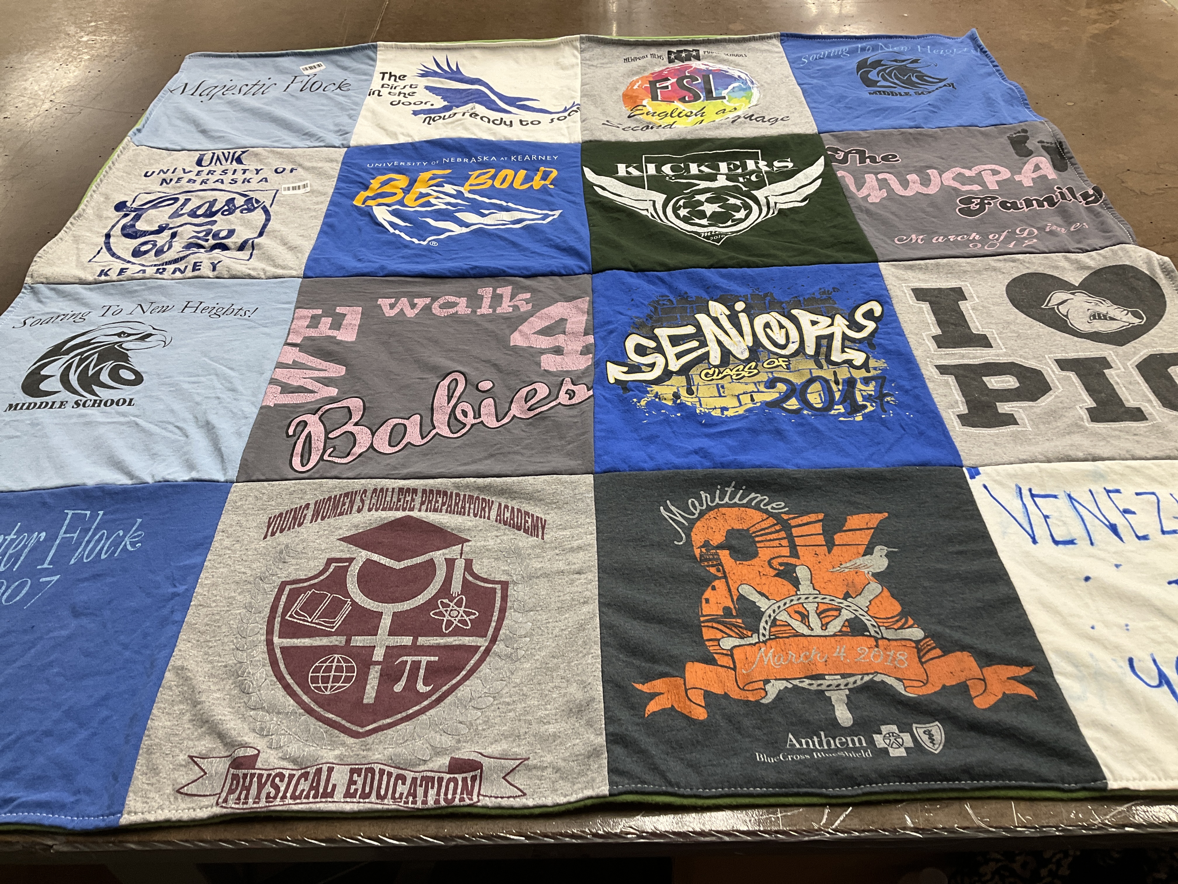 T-shirt quilt from university of nebraska-kearney by Leidimar from VA