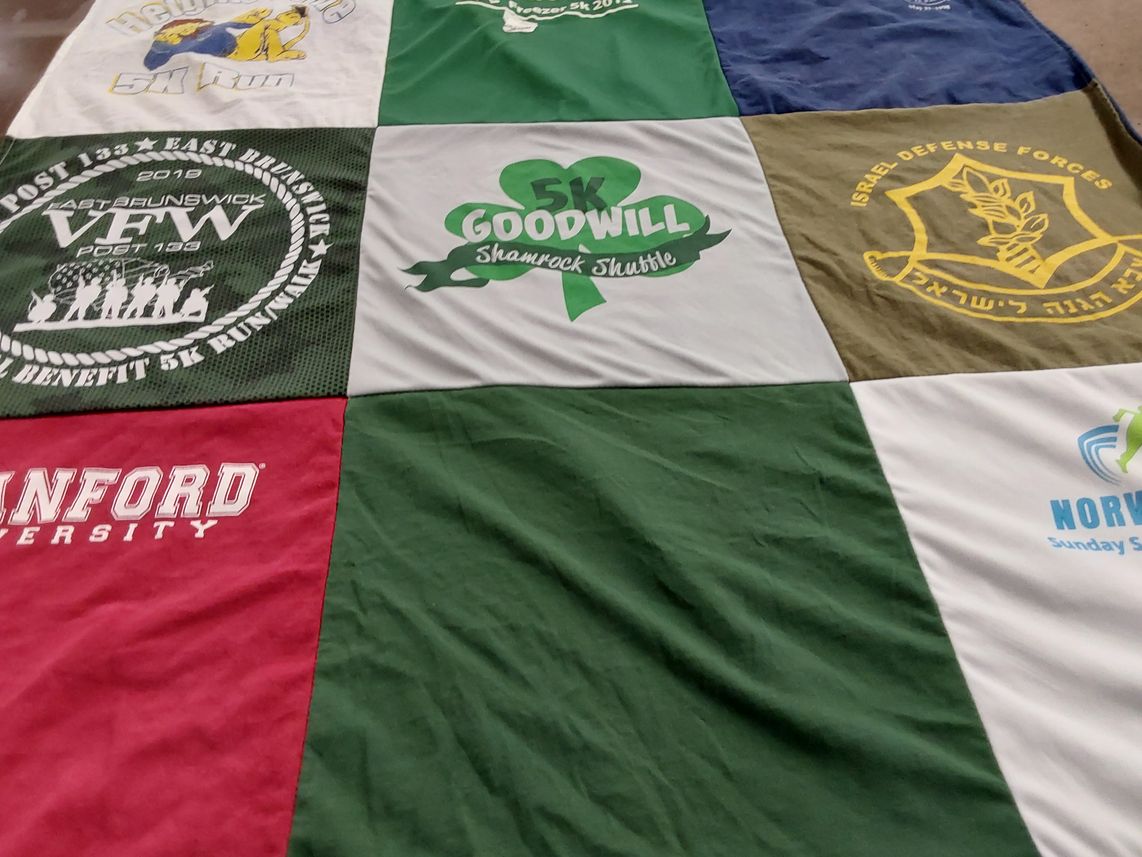 T-shirt quilt from stanford university by STEVE from PA