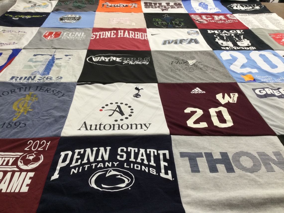 T-shirt quilt from penn state university by Jacalyn from NJ